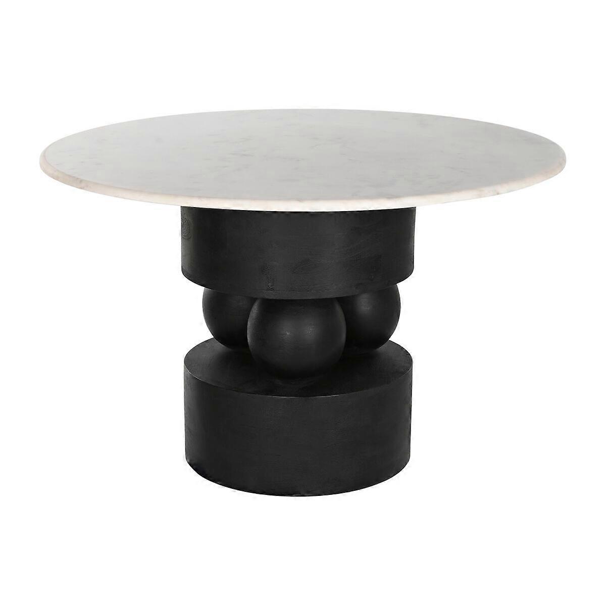 Dining Table Home ESPRIT Marble Mango wood 120 x 120 x 76 cm