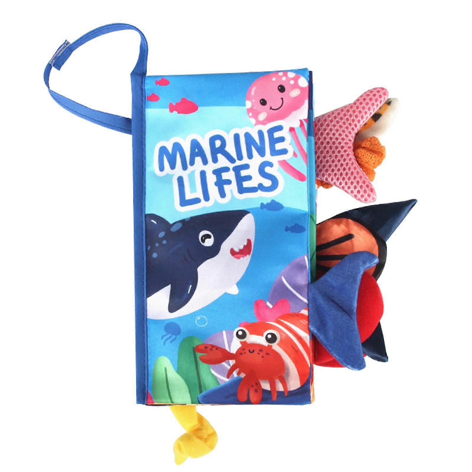 Infant Cloth Book 3-D Tail Book Baby First Book Brain Developmental Recognition Tearproof Books Preschool Teaching Props