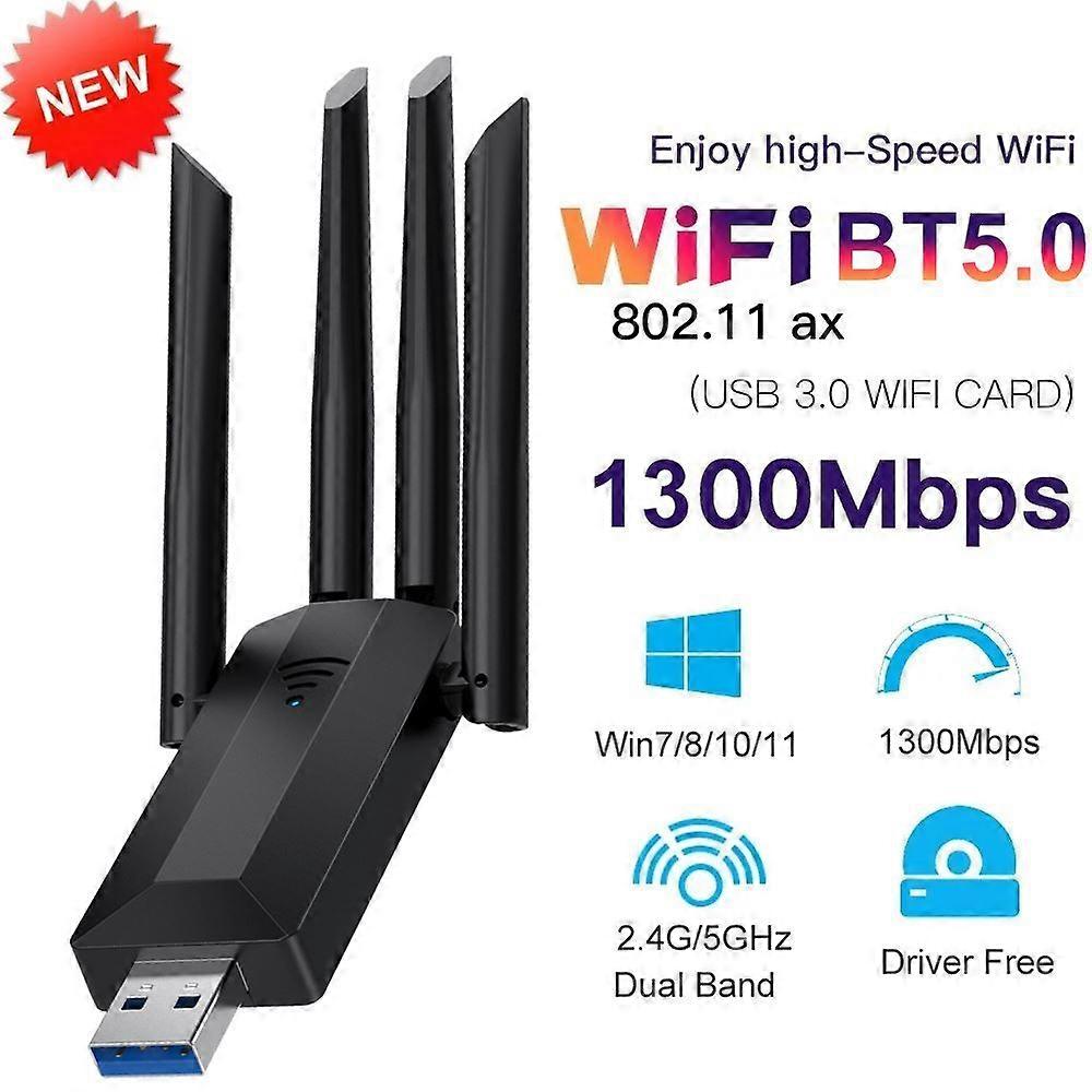 USB 3.0 WiFi Adapter 1200Mbps For Bluetooth 5.0 Dual Band 2.4G/5GHz USB Network Card Wireless Receiver