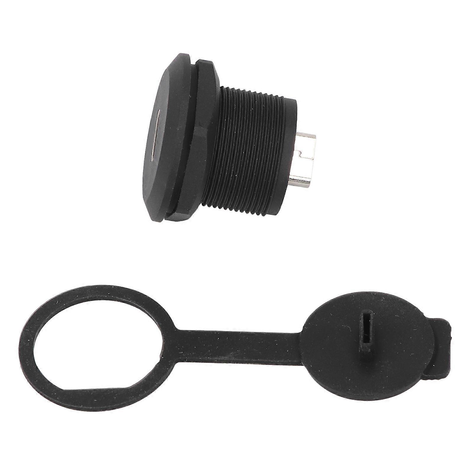 Type C 3.1 Panel Mount Coupler Water Proof Female Connector USB C Mounting Socket with Dust Cover 