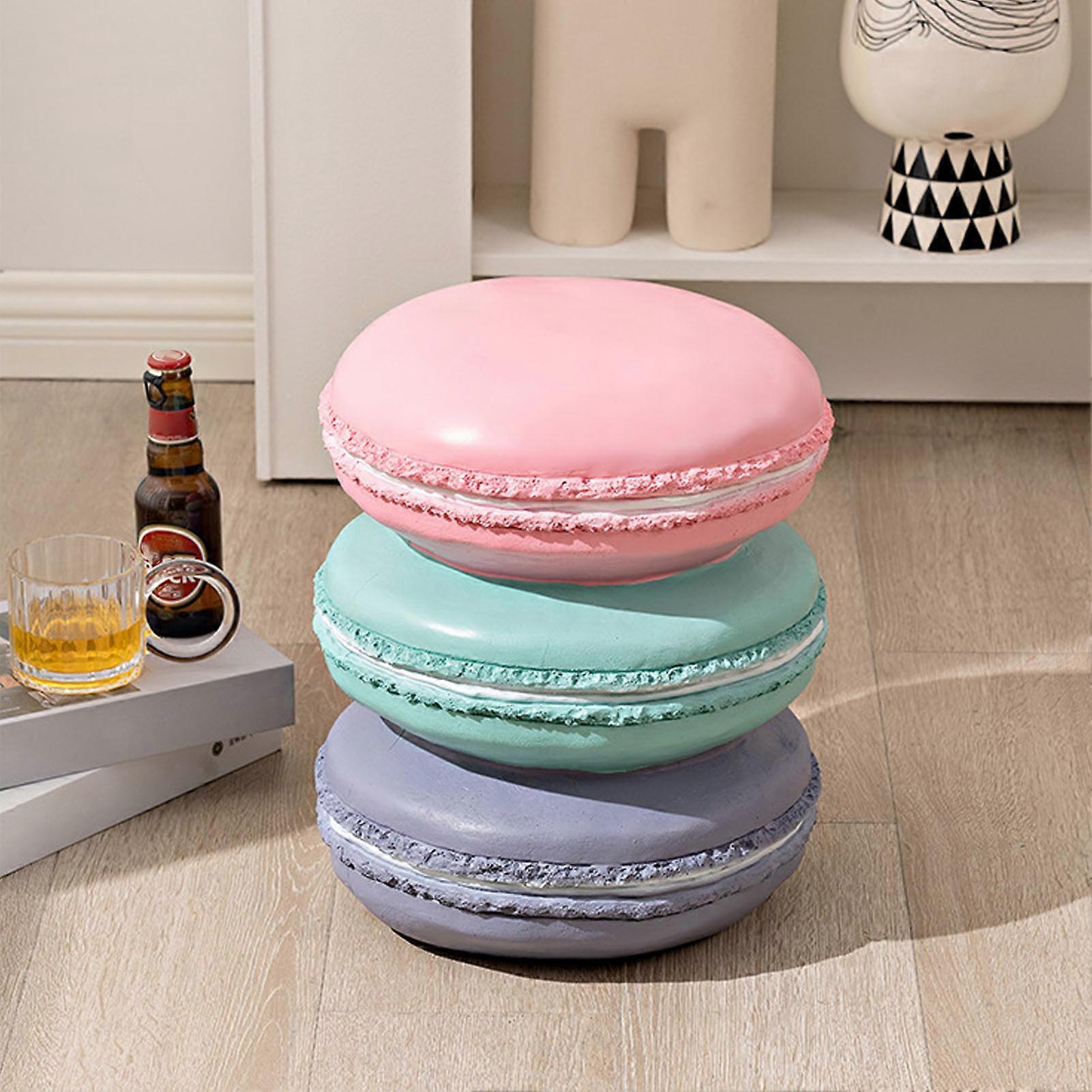 Decorative Stool PP Comfortable Retro Cookie Shape Shoe Changing Stool for Home Hallway