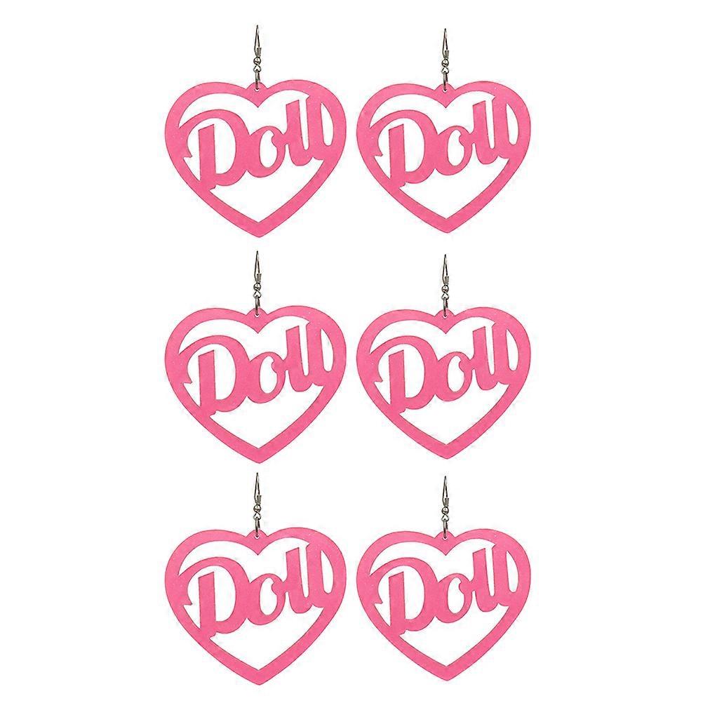 Here's a polished and engaging product description for your **3 Pairs Heart Dangle Earrings**:

 

**✨ 3 Pairs Heart Dangle Earrings for Women –