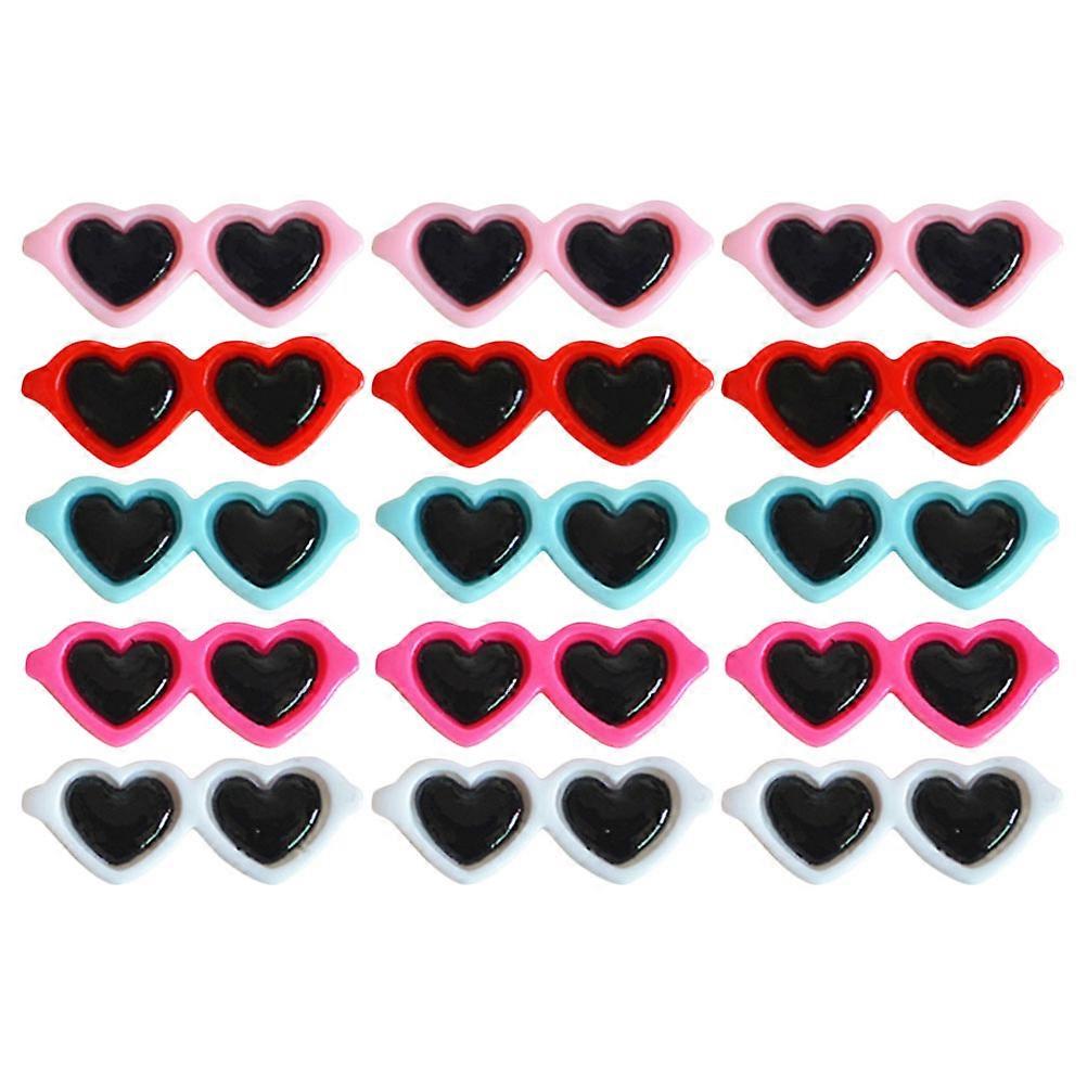 20pcs Mini Resin Sunglasses Charm Scrapbooking Jewelry Making Flatback Charms