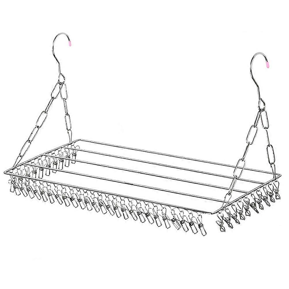 1pc Stainless Steel Drying Rack Multifunctional Hanger for Socks and Pants