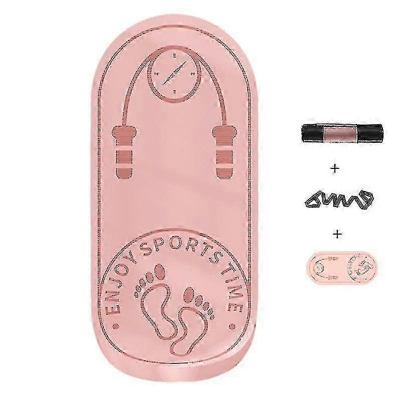 縄跳びマット - 滑り止めフィットネスエクササイズマット 140x60x6mm ピンク