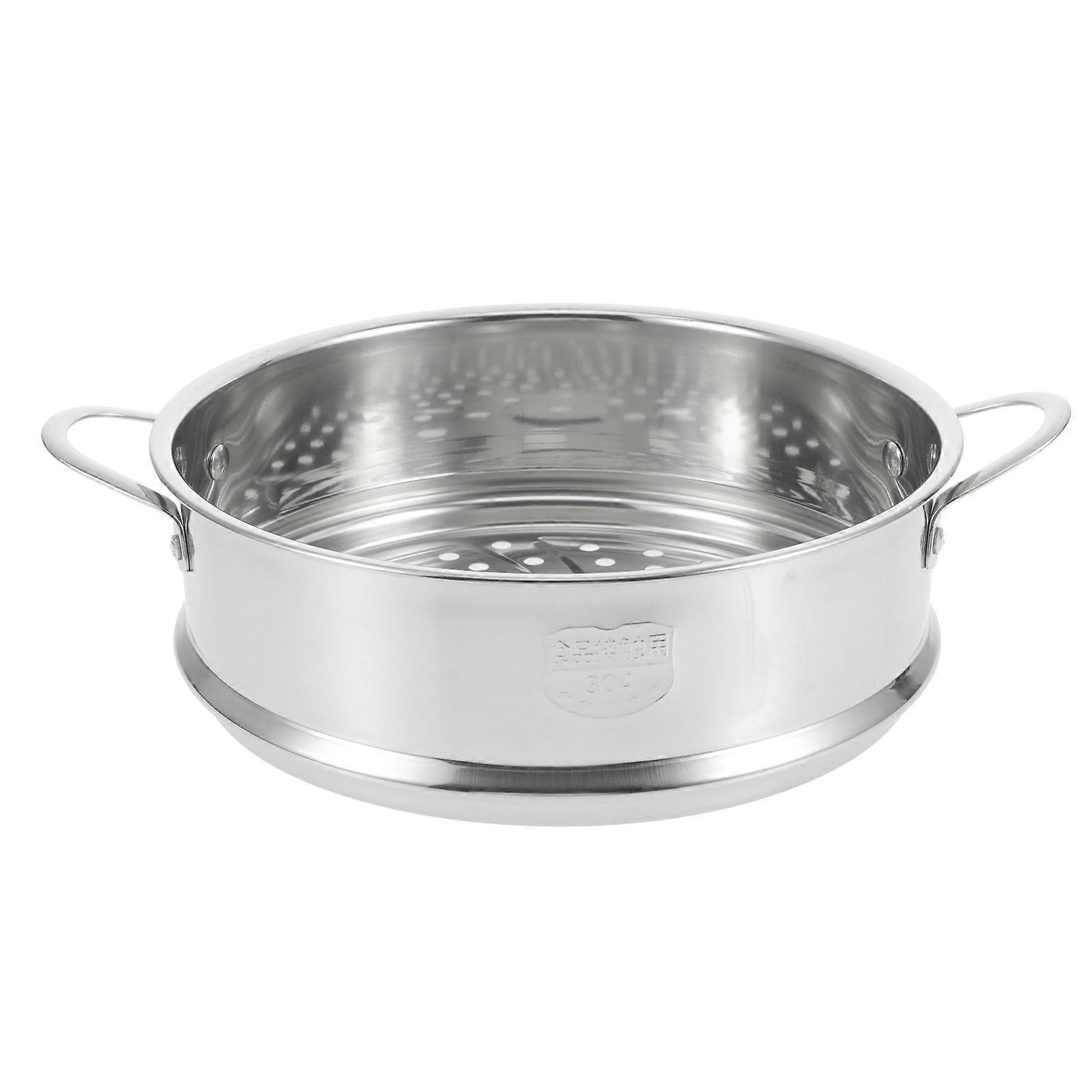 Stainless Steel Steamer Basket with Handles, Efficient Cooking Grid for Dumplings, Buns, Ideal for Home and Restaurant Kitchens, Silver