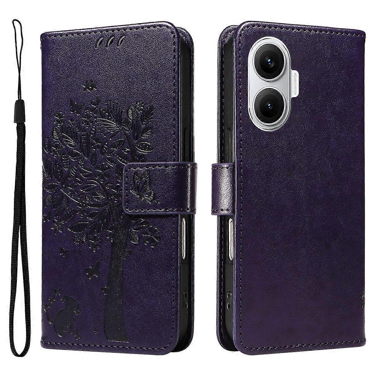 For Xiaomi Poco F7 5G Xiaomi Redmi Turbo 4 Pro 5G Phone Case with Stand Cat Tree Pattern Leather Wal