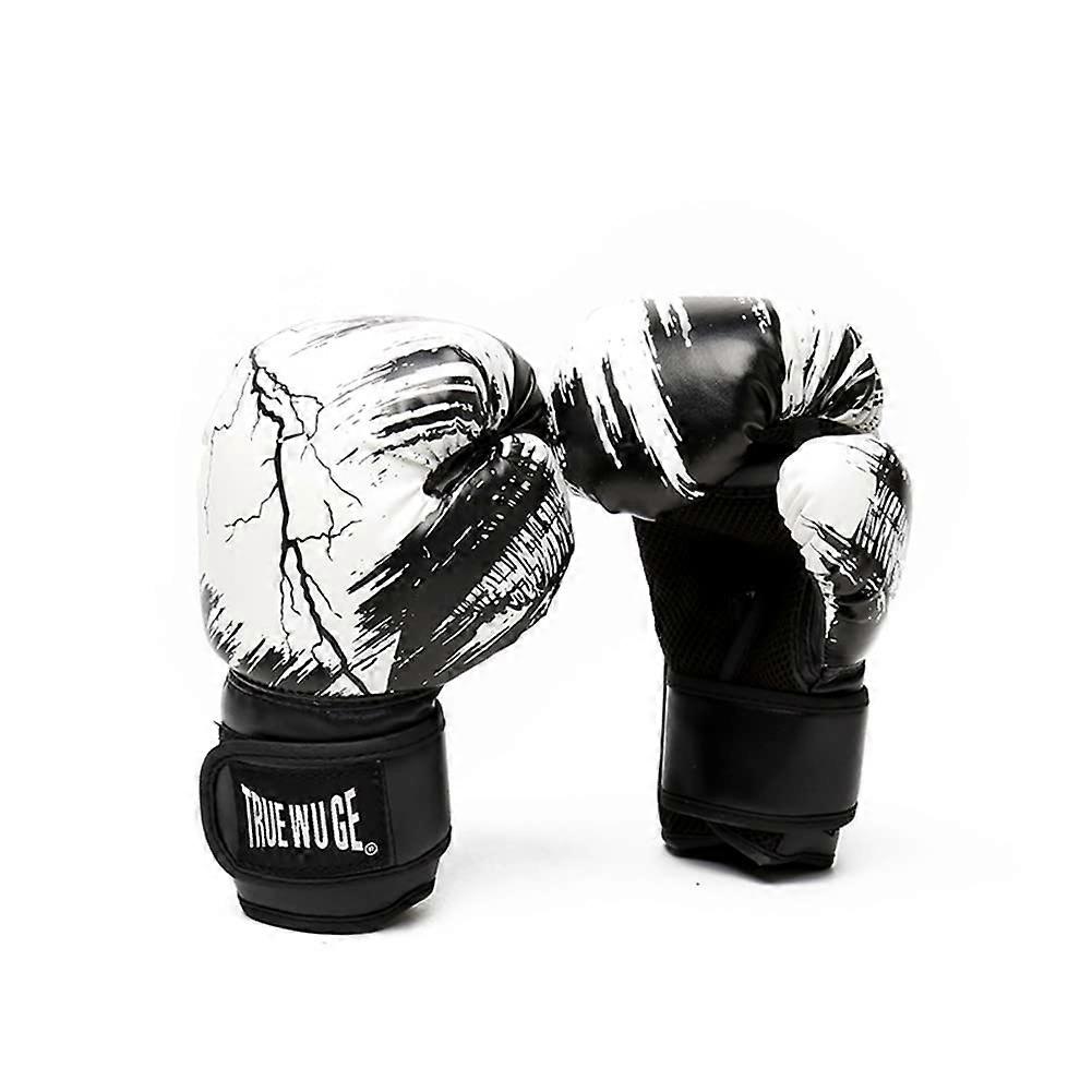 Boxing Gloves Training Gloves for Men and Women Professional Adult Combat Gloves Breathable White 6oz (White, 8oz)
