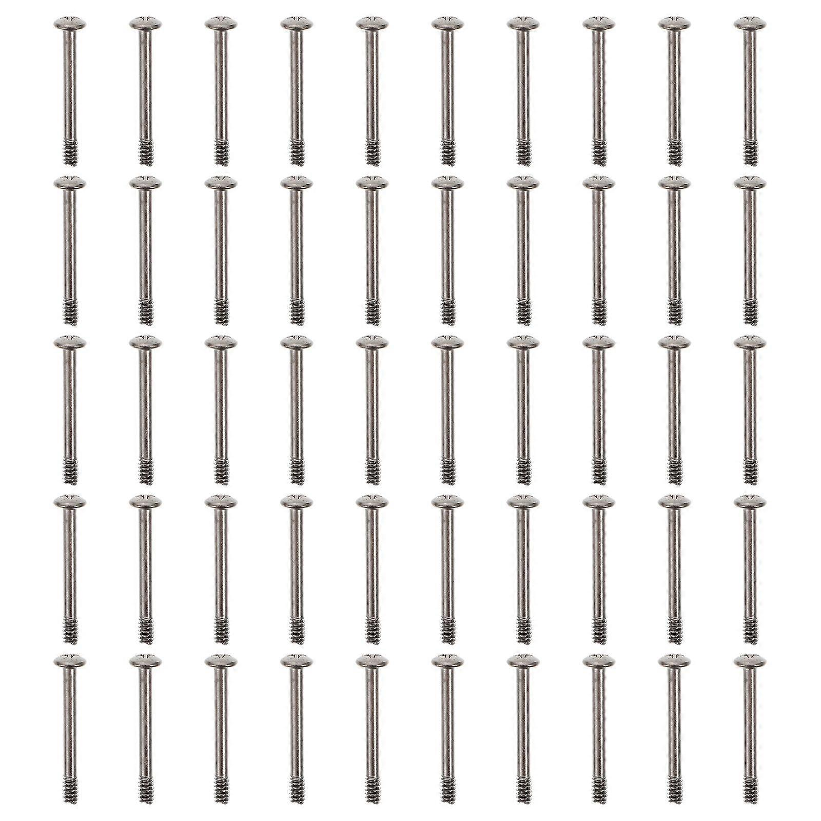 50pcs Computer Case Fan Screw Round Head Tapping Screw 30mm Long Screws