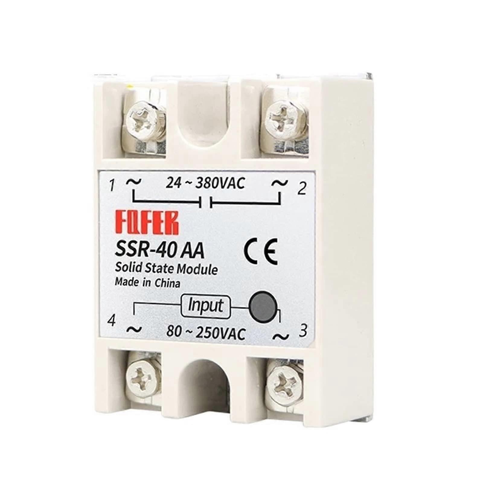 1PCS 10A100A AC SSR 80250VAC 220V to 24380V Relay (SSR80AA)