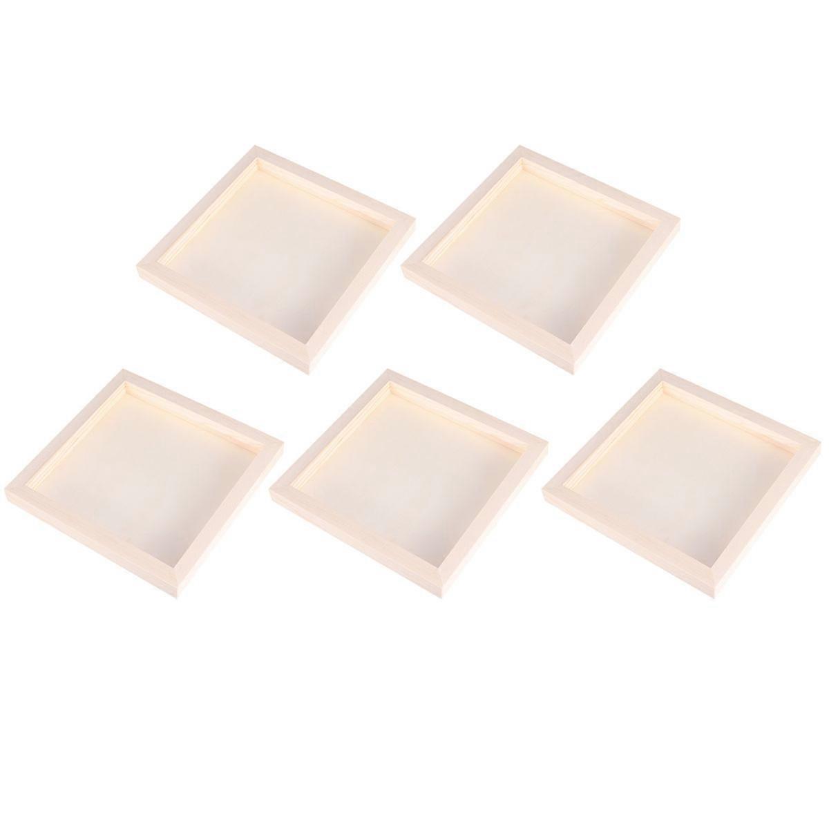 Small Wood Frames Unfinished Picture Frame For Kids Modeling Clay Crafts 30x30cm Stereo Design 5Set