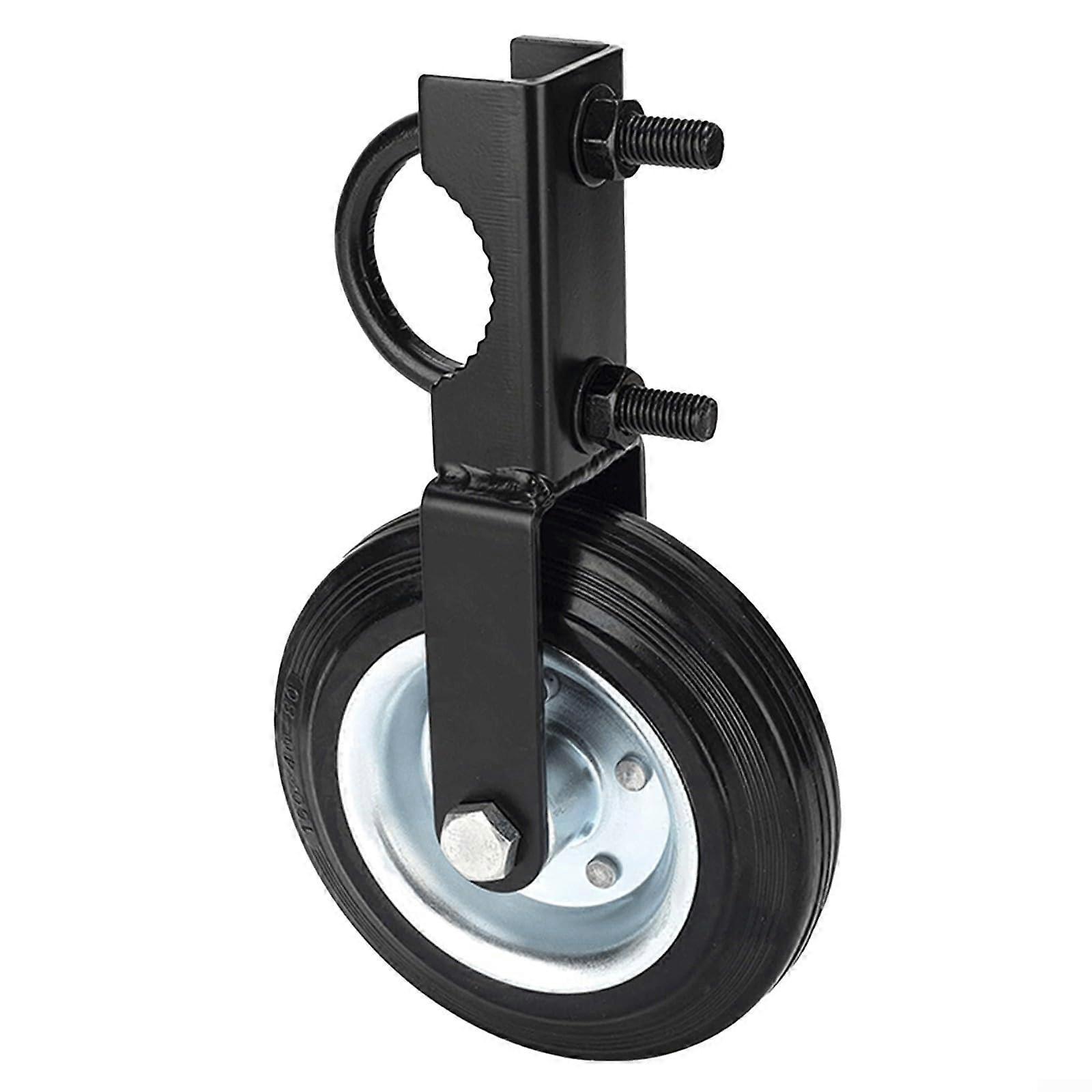 Adjustable gate support wheels, robust metal and rubber construction for outdoor gates