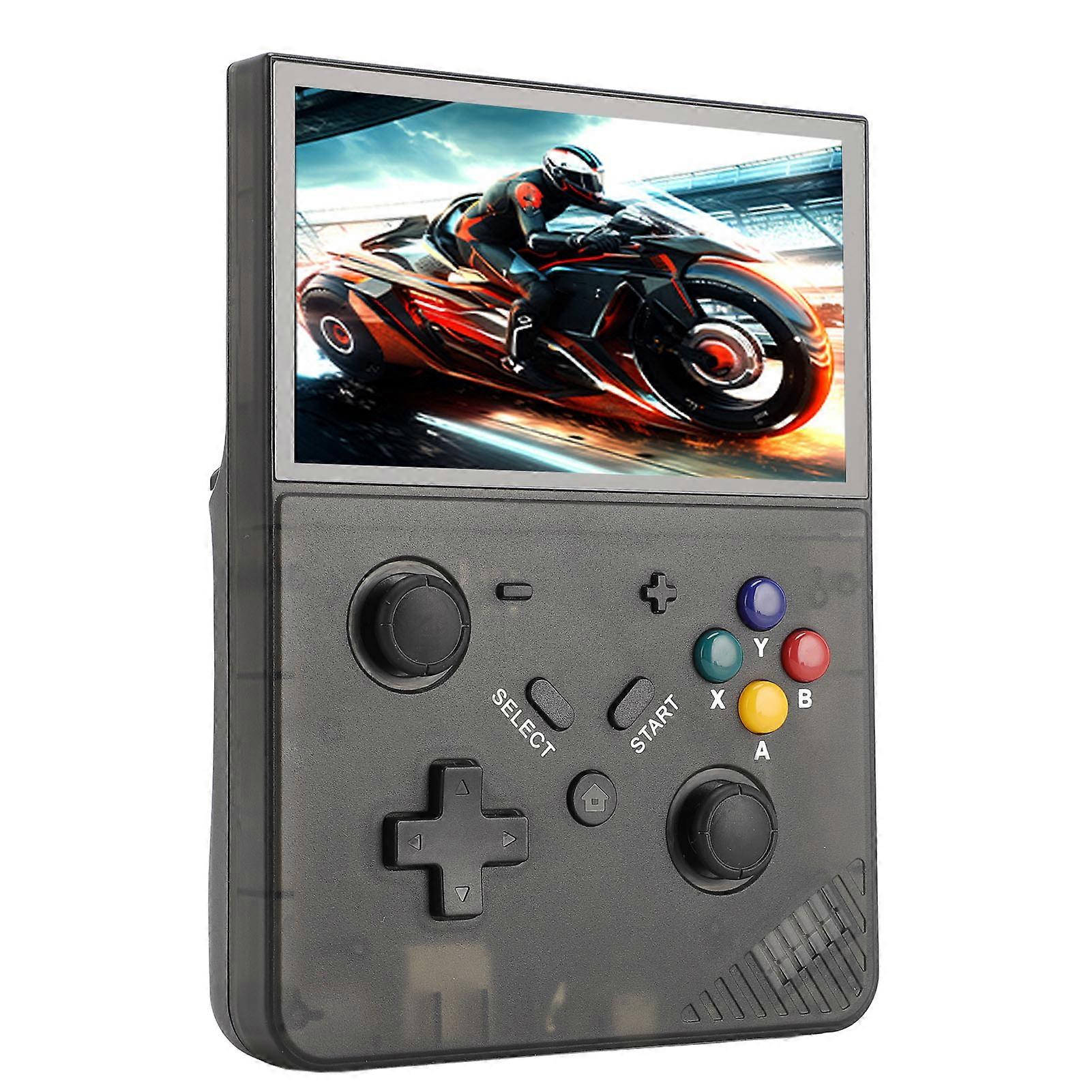 M18 Retro Handheld Game Console 4.3 Inch IPS Screen 4K Video Game Console 4000mAh Battery Supports 25 Emulator Semi Transparent Black Shell 128G Memo