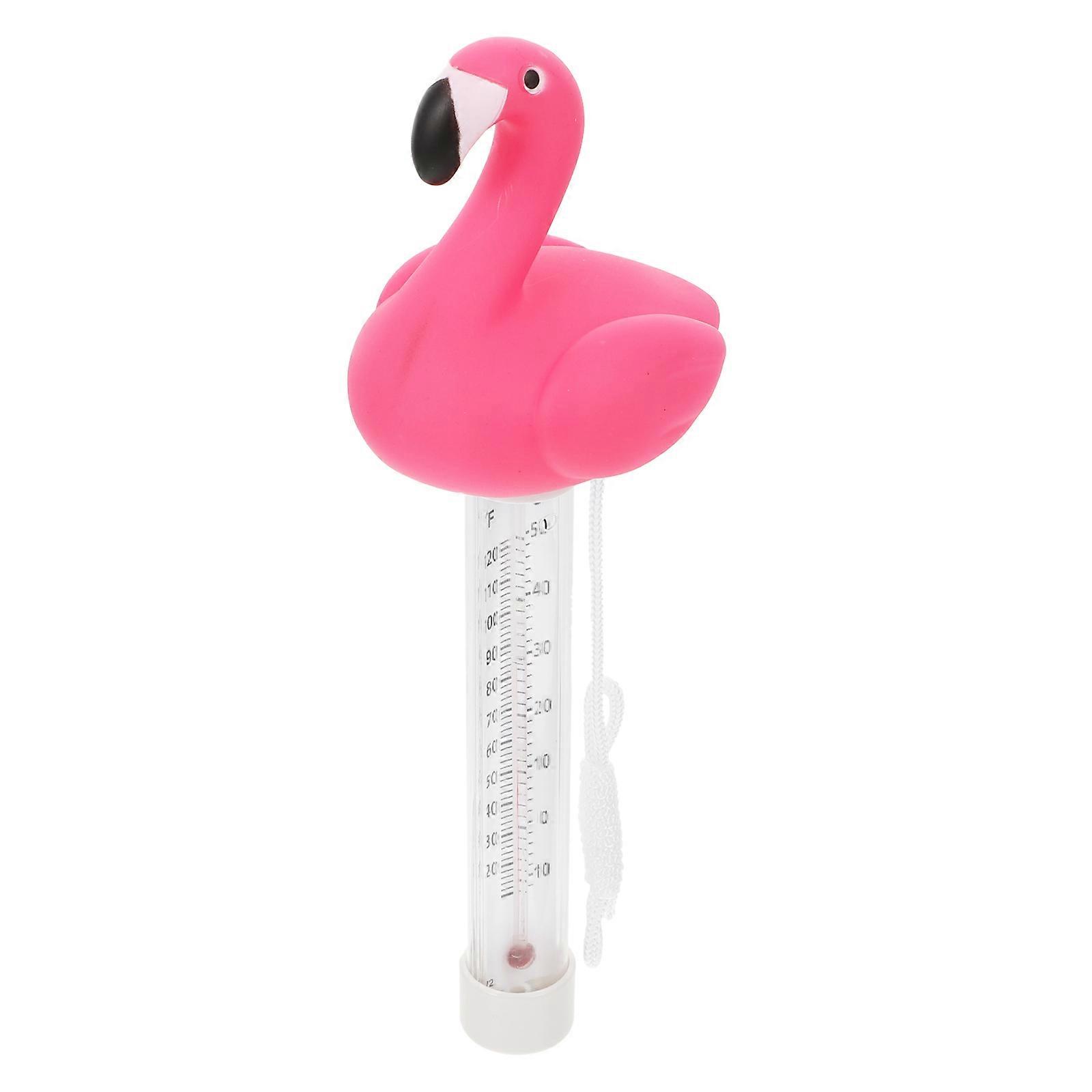 Water Temperature Thermometer Floating Flamingo Shape Rosy 24X8CM Measuring Water Temperature 1Pack