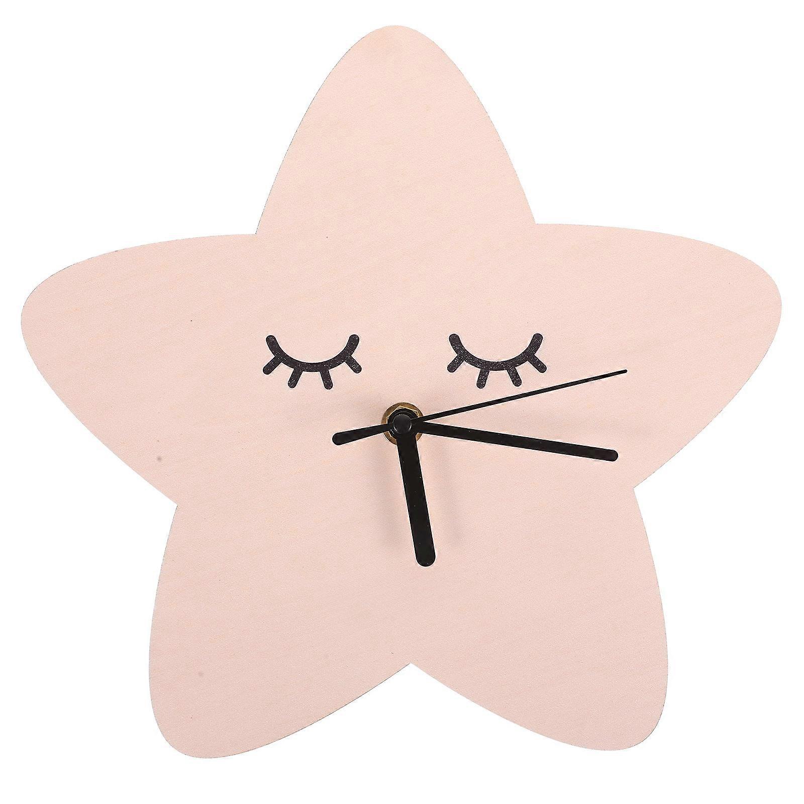 Star Shaped Wall Clock, Silent Non Ticking Nordic Design, Low Noise Decor for Bedroom, Office, and Home Living Spaces