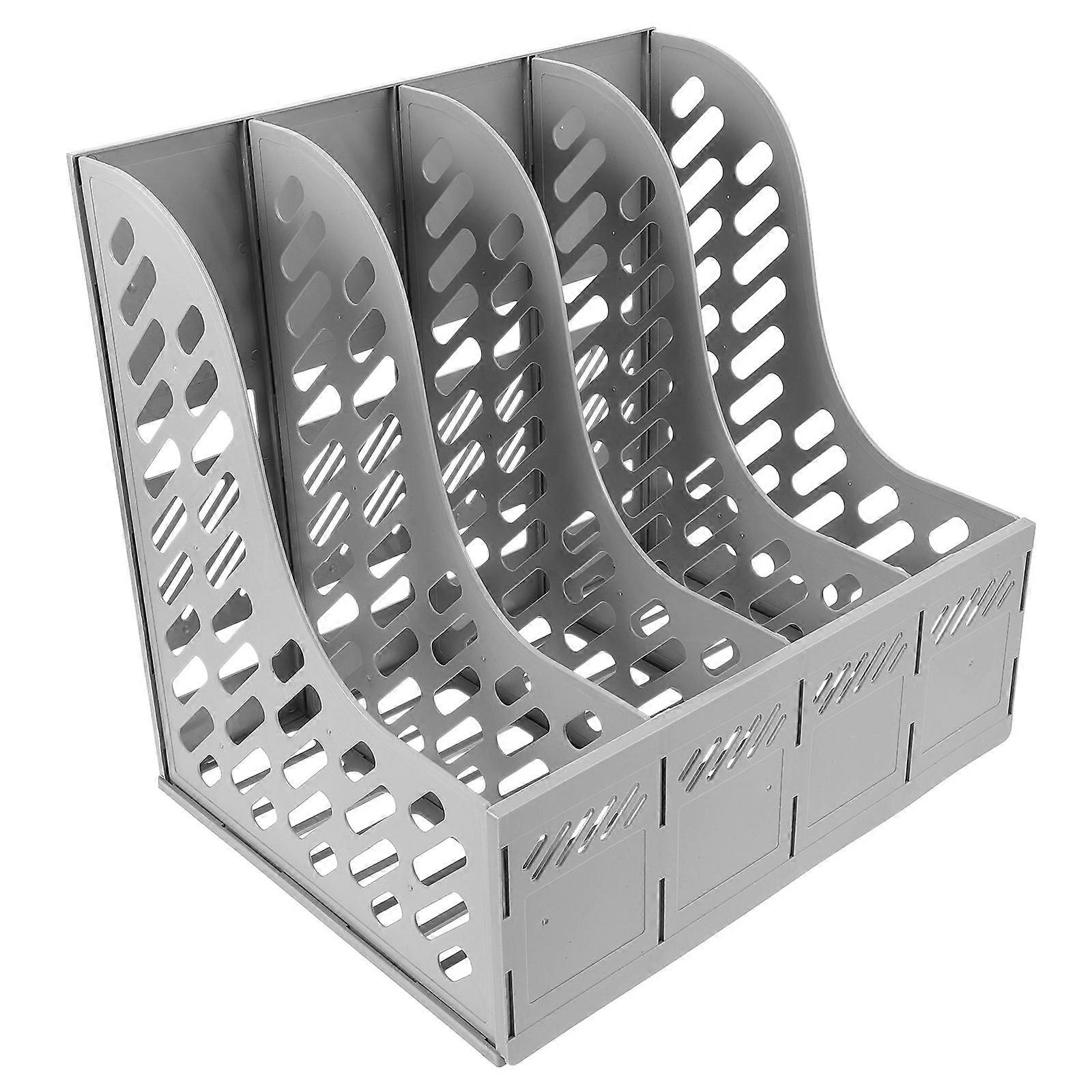 Office Document Rack Plastic Folder Organizer Study Space Saving Modern Design 1Set