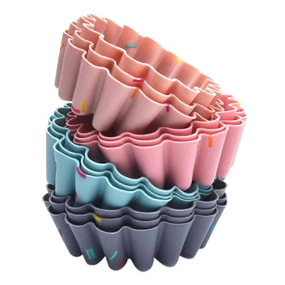 Silicone Cake Molds for DIY Fudge and Beautiful Soap Making Assorted Color 12 Pcs