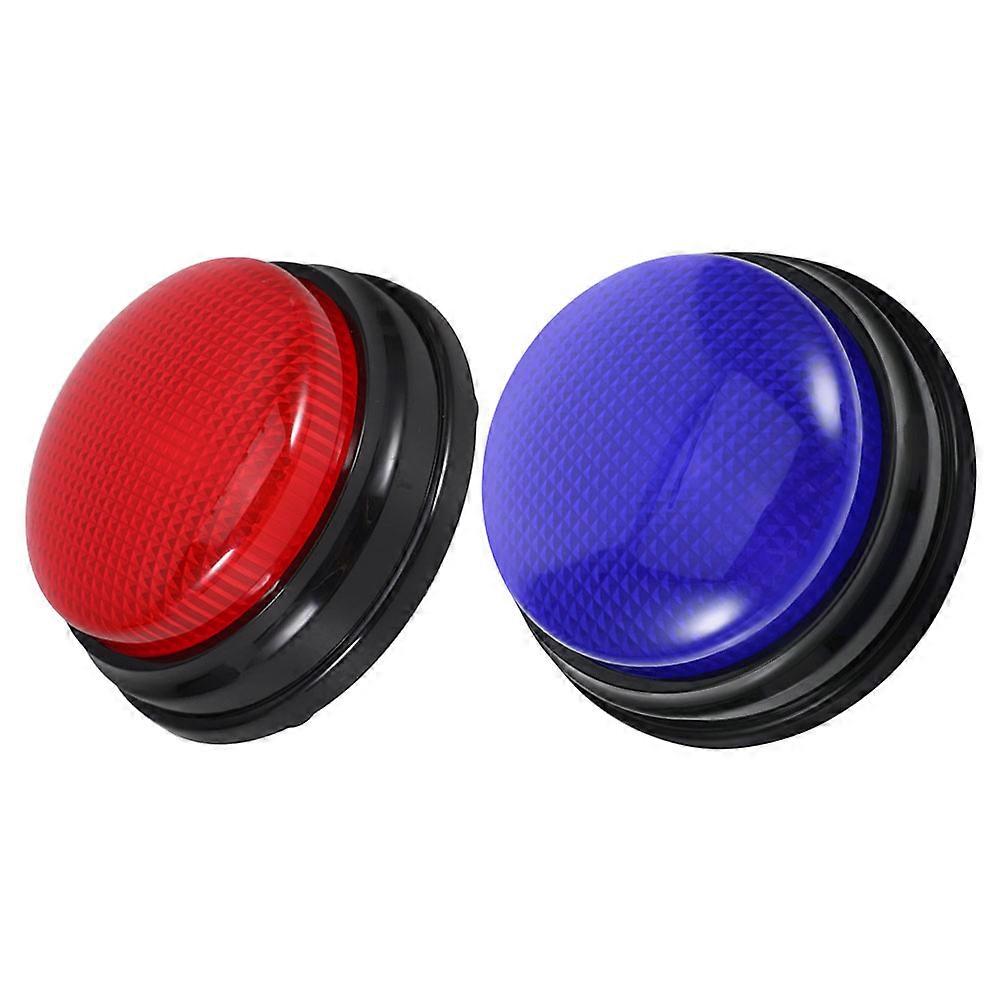 Answer Buzzers Game Show Buttons Party Favors Sound Light Activation Round Plastic 2Pack