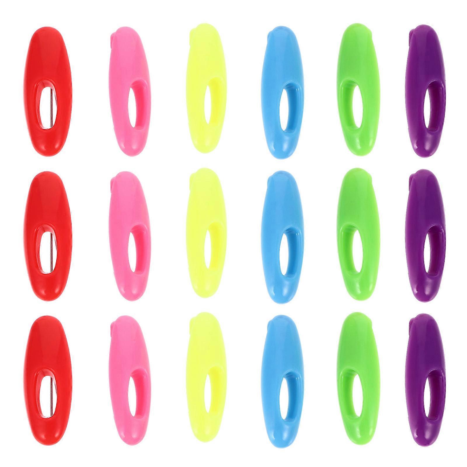 Plastic Scarf Clip Safety Pin Scarf Buckle Fixing Objects 1.5x4x0.5cm 36Pcs