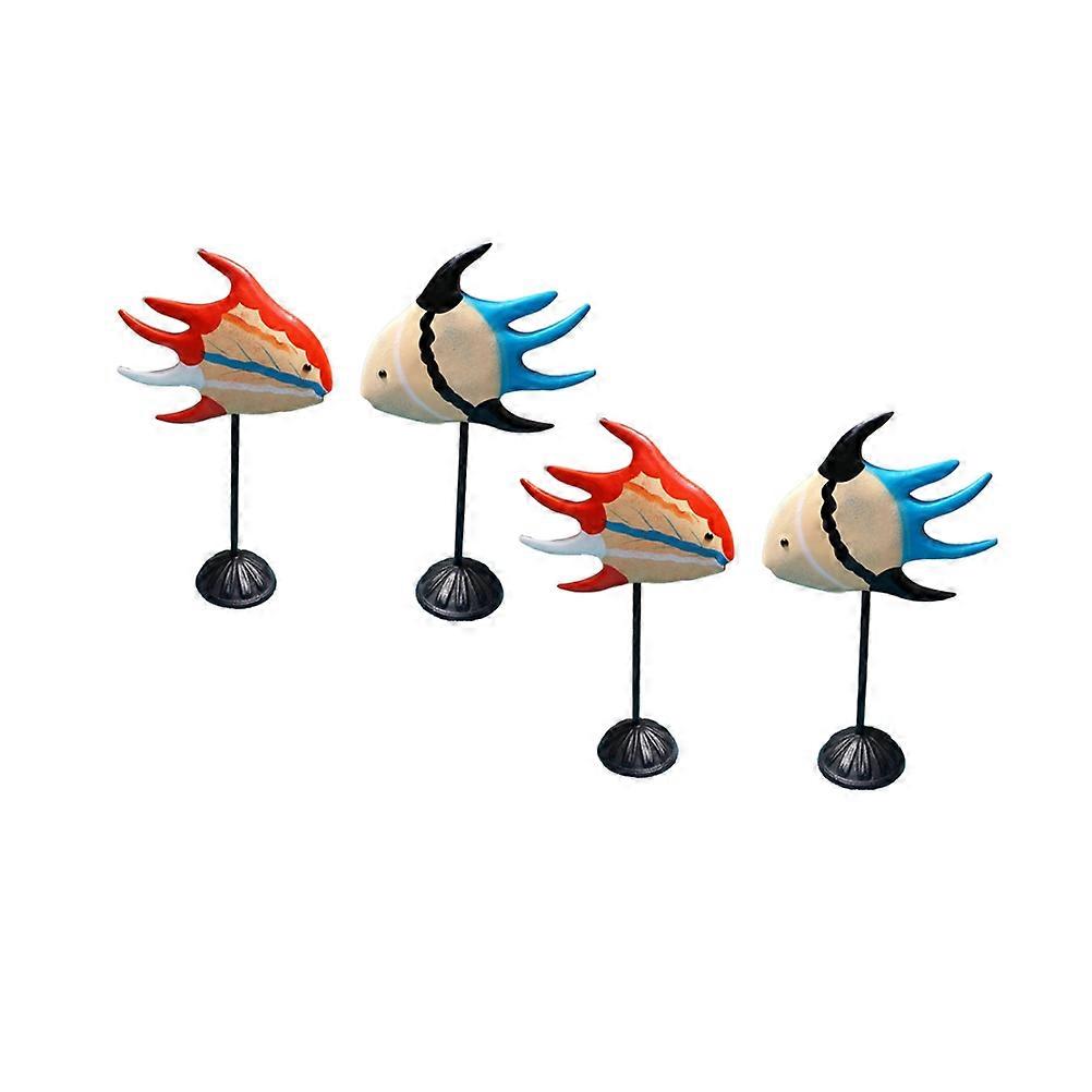 Decor Fish Craft Creative Couple Display Desktop Ornaments 1 Pair