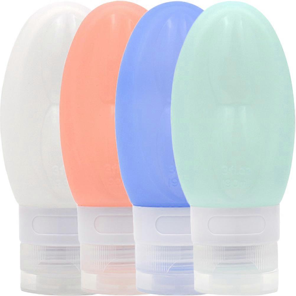 Travel Size Toiletry Containers Refillable Bottles Toiletry Container Outdoor Outing 4Pcs Peach Pink Easy Filling