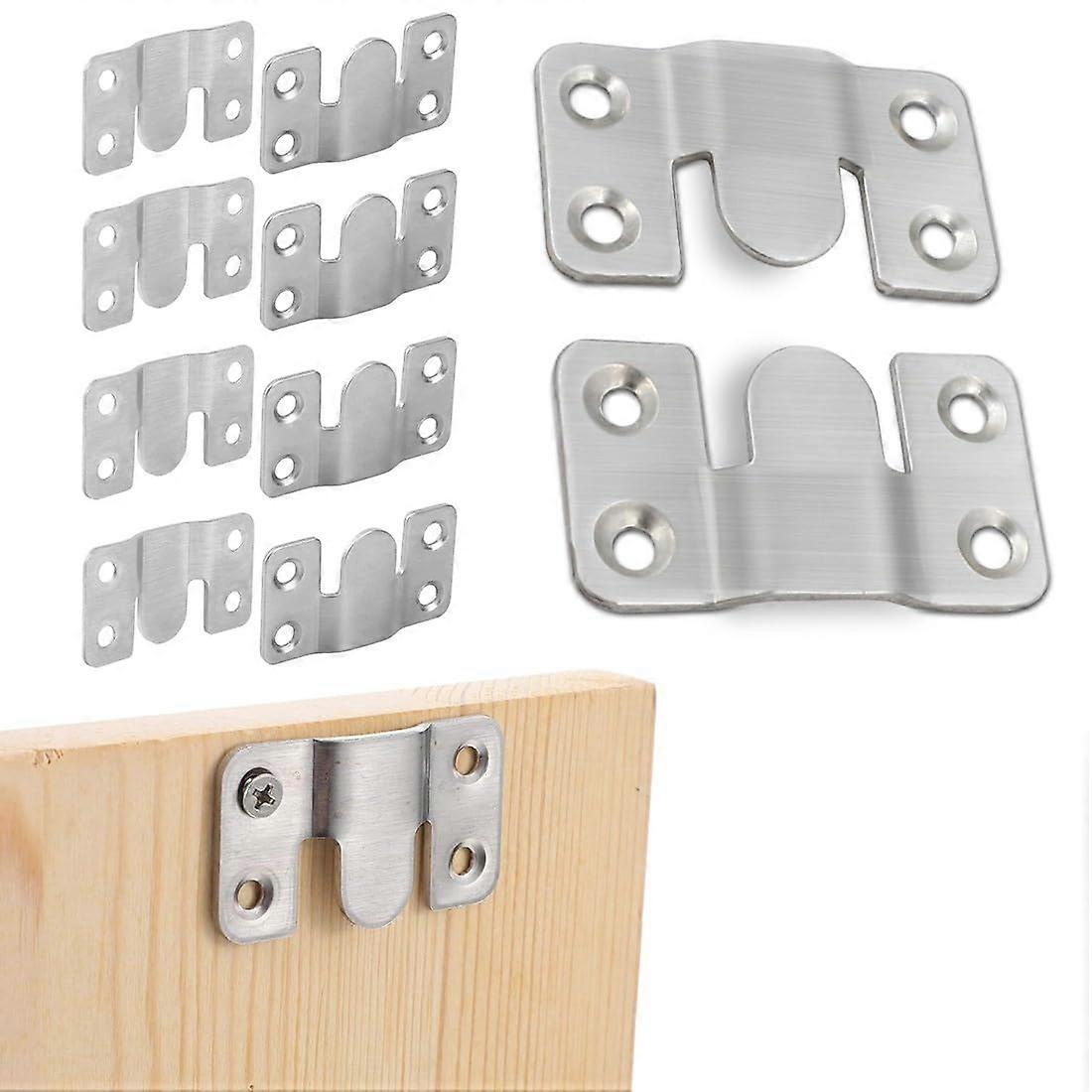 10 FlushMounted Concealed Bracket Picture Frame Hanger, Stainless Steel