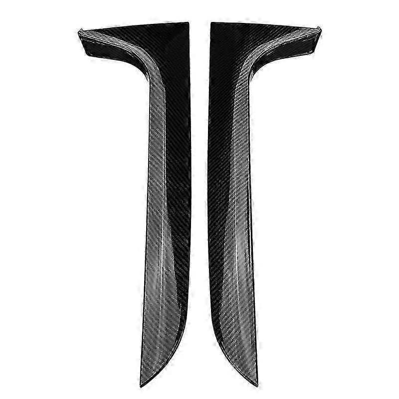 Carbon Fiber Style Rear Behind Window Spoiler Side Strip Cover Trim for - A6 C7 Allroad TDI 2012-20