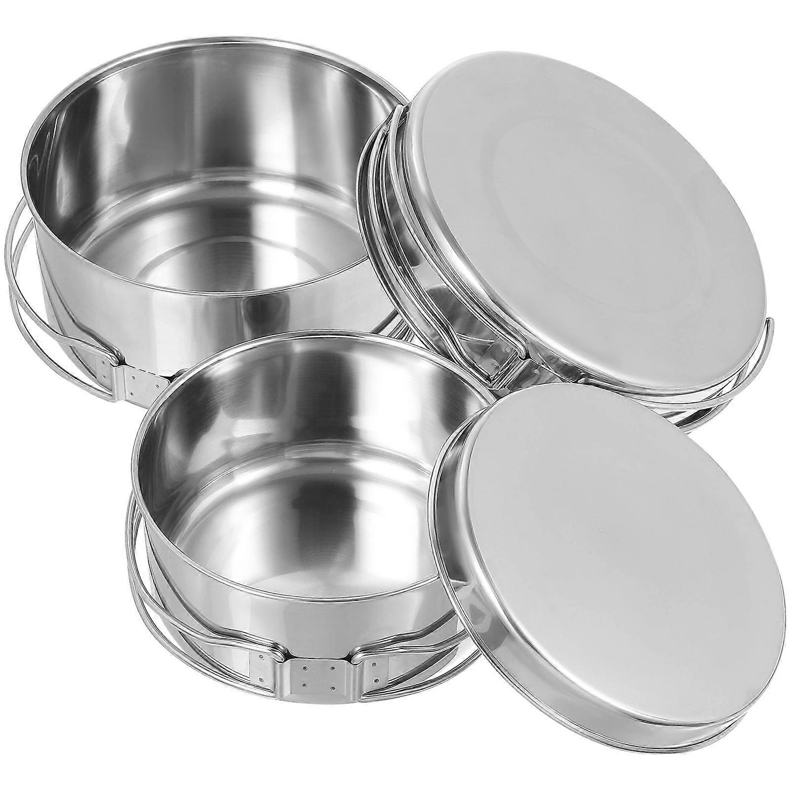 Here's a refined and professional product description based on your input:
**4 Piece Stainless Steel Cooking Pot & Pan Set – Durable Outdoor