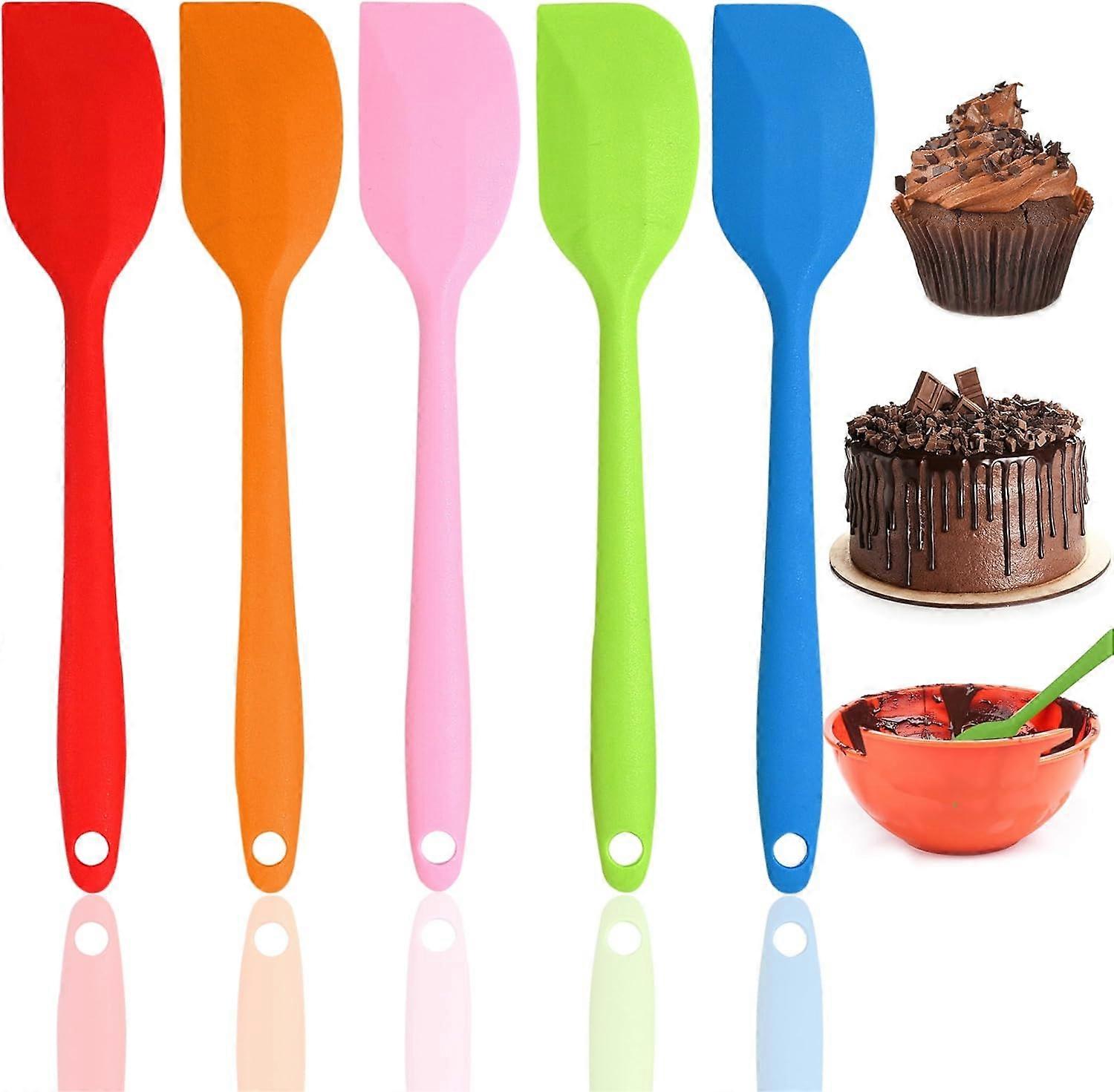 5-Piece Silicone Spatula Set, Fun and Colorful, Small for Baking and Cooking