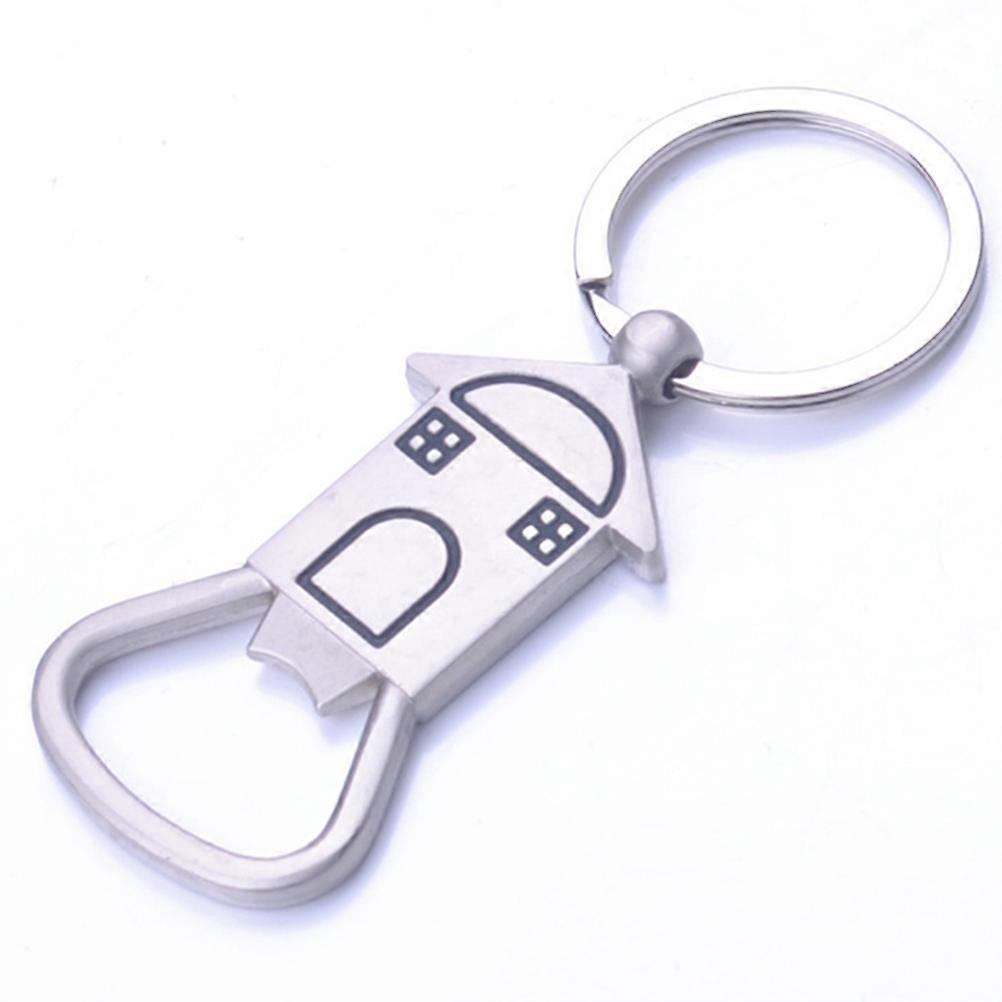 Key Ring Bottle Openers Small Bottle Opener Keychain Silver Metal Creative present Everyday Use 1Pack