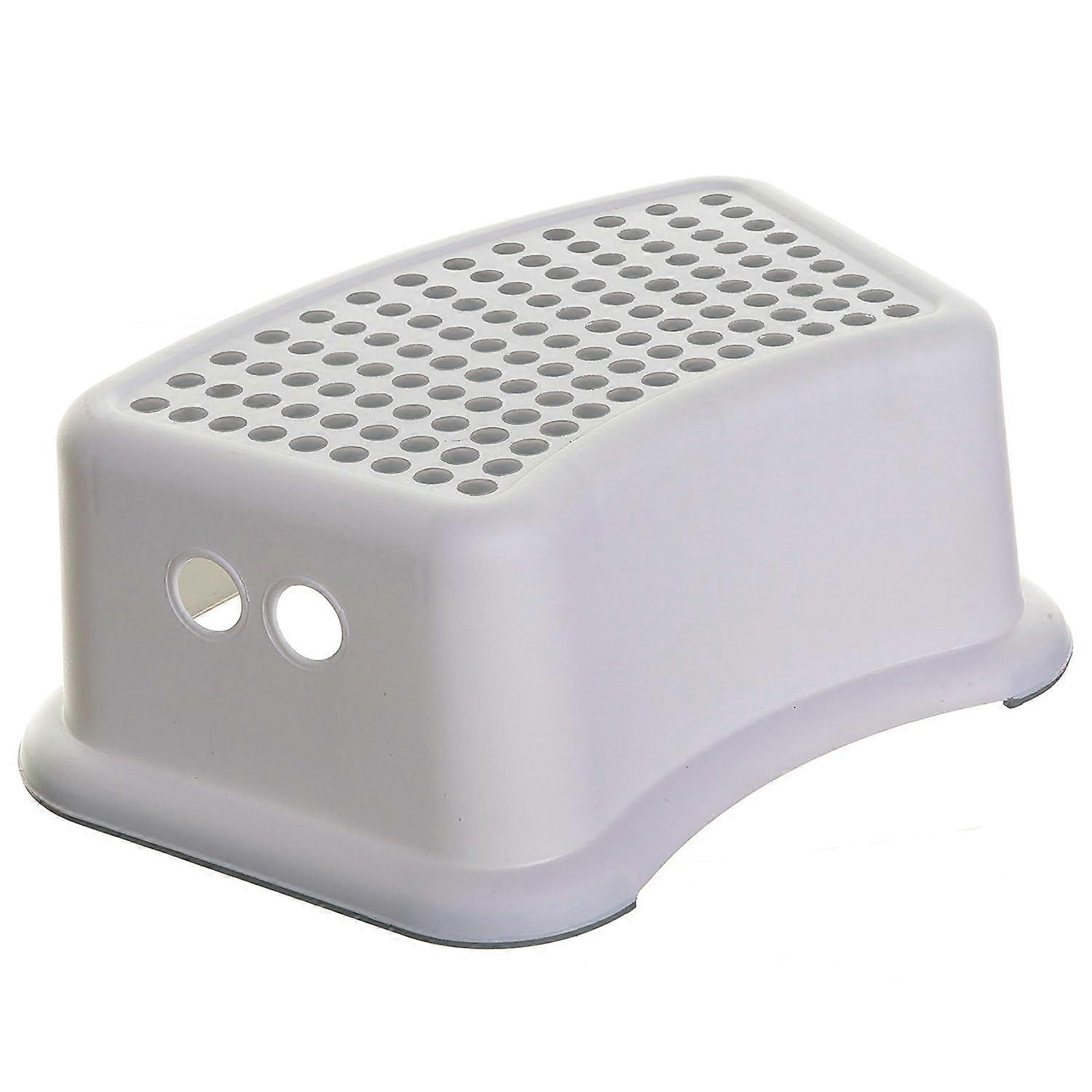 Step stool Gray Dots, Toilet seat training aid for Toddlers with non-slip base. Potty training stool.