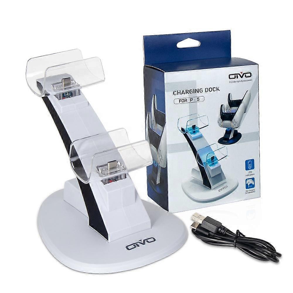 Charging Stand Standing for PS5 Controllers White White one size