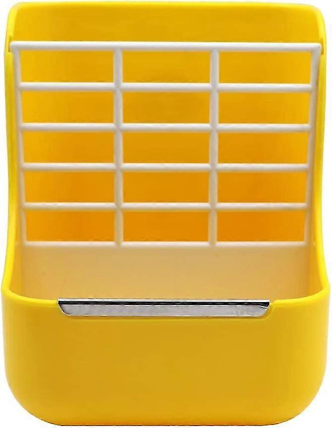 2-in-1 Pet Feeder and Grass Frame for Dogs and Cats (Yellow)