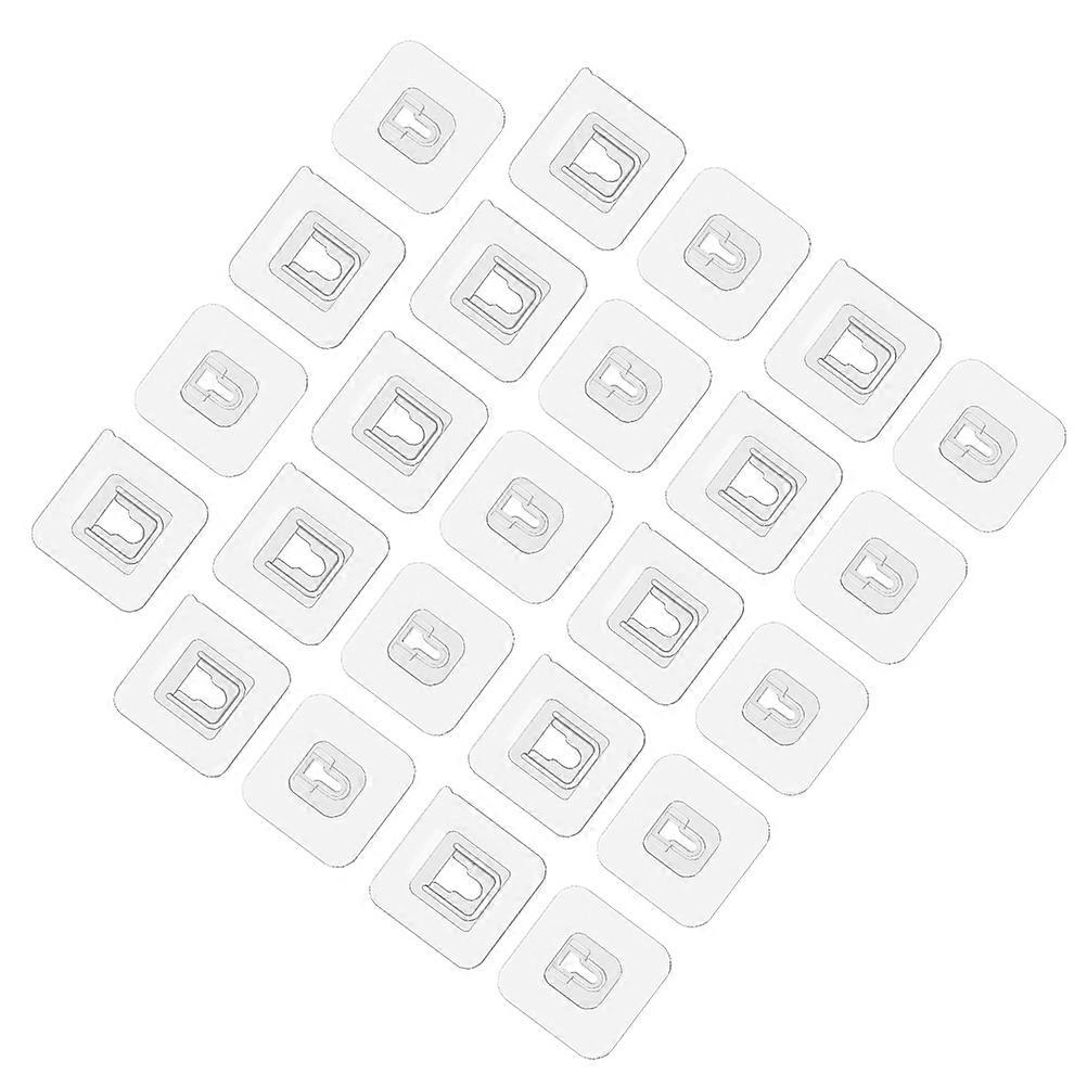Transparent Wall Hooks with Strong Adhesive PVC Material for Home Use 22 Pairs