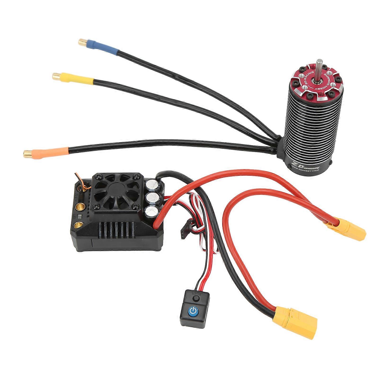 RC Brushless Motor Kit Waterproof 1450KV Brushless Motor MAX6 160A 8S ESC Combo Set for 1/7 1/8 Series 6S RC Car