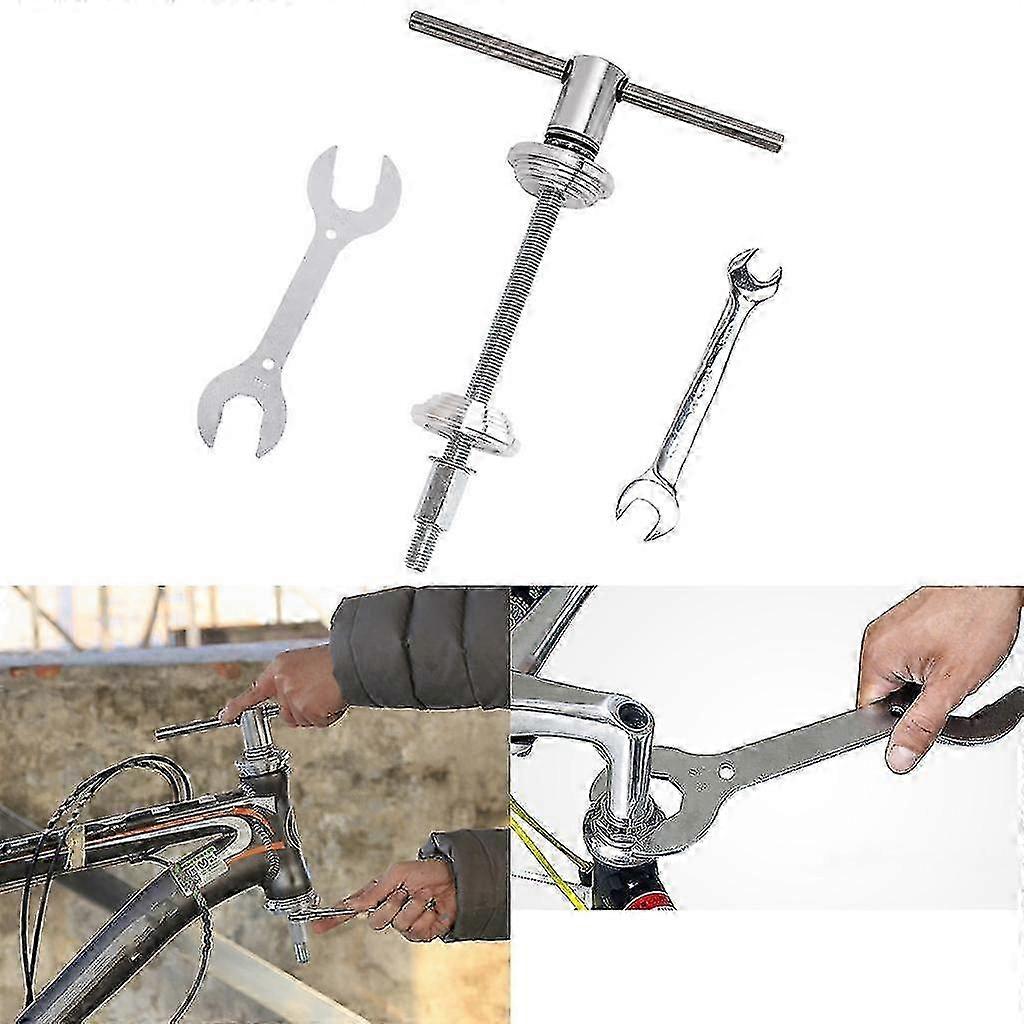 Bicycle Bottom Bracket Remover Tool with 2 Wrenches for Maintenance