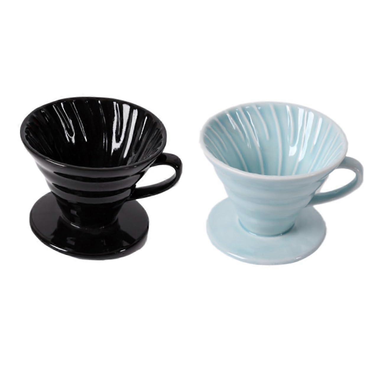 1 x Ceramic Coffee Filter Cup Handmade Coffee Pot with Elegant Cone Shape Design for Home Office and Coffee Lovers