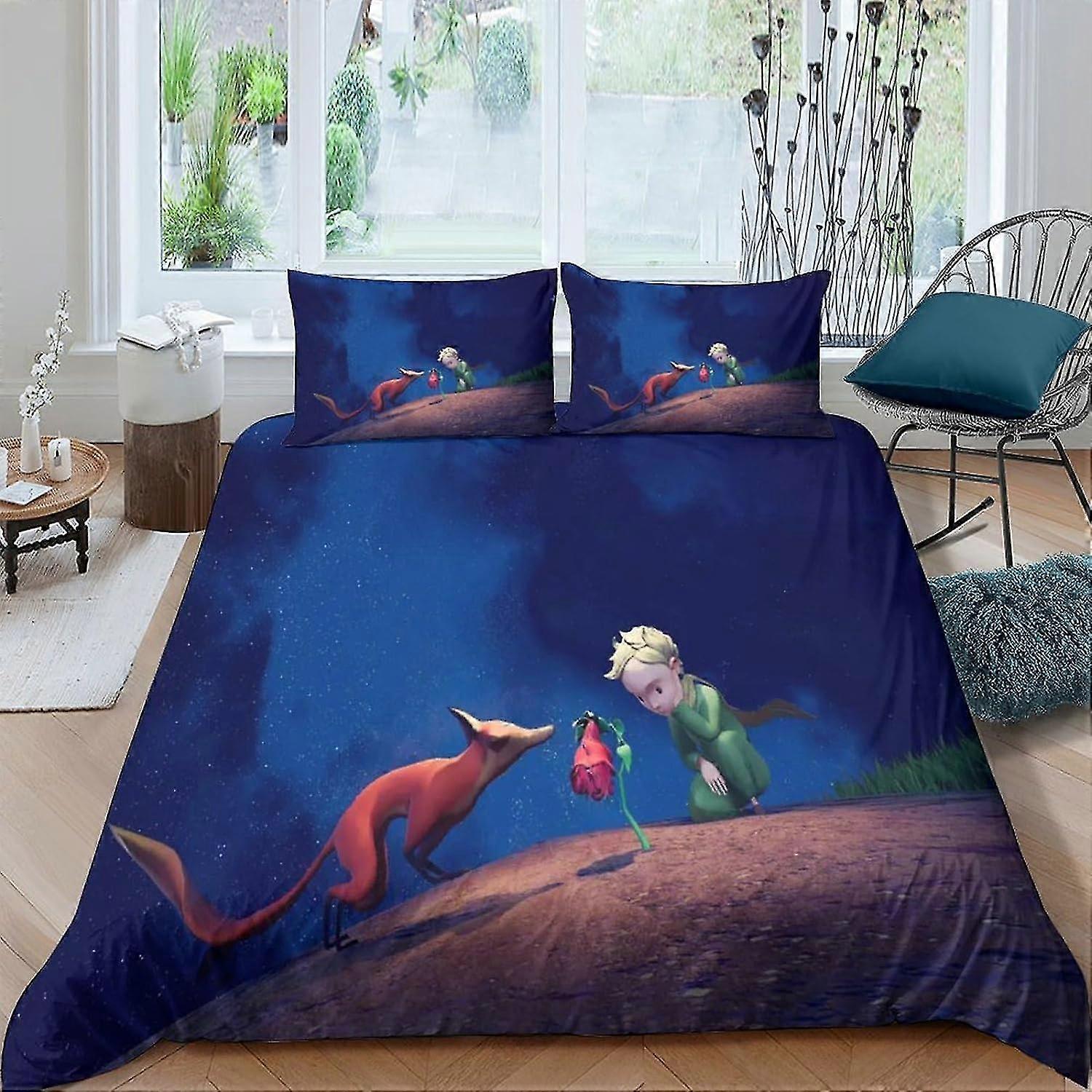 3D Printed Anime Characters Quilt Cover for Teens and Adults, Soft Microfiber Duvet Cover Bedding Set with Zipper Closure