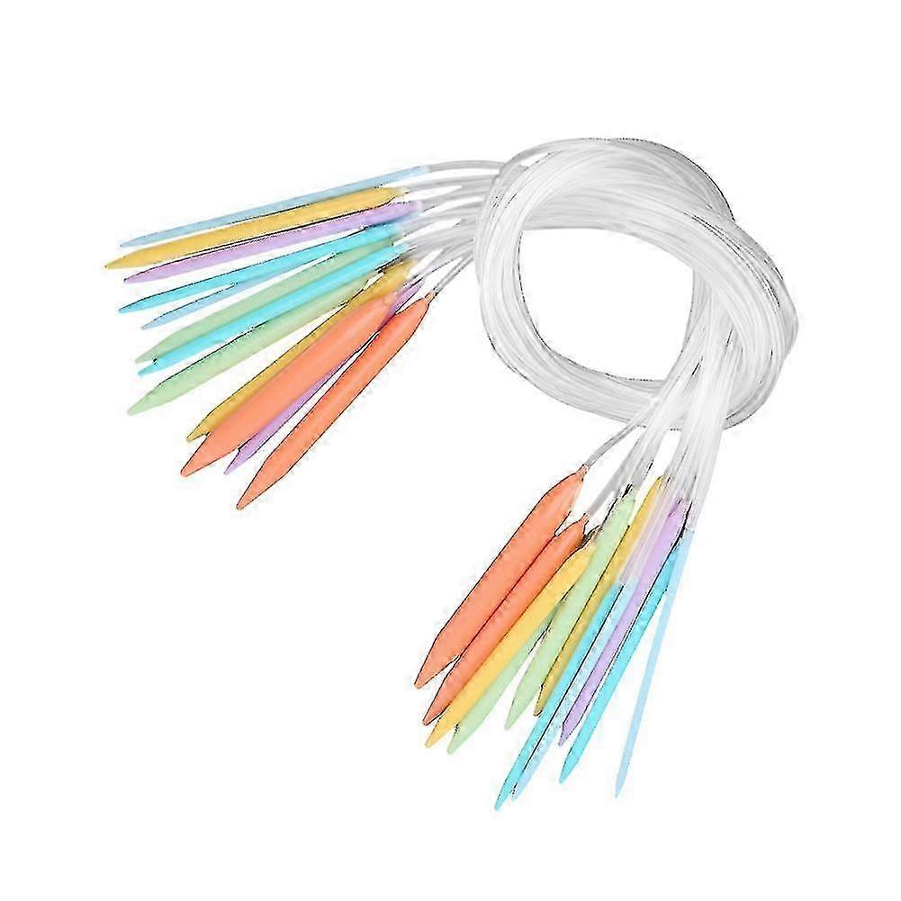 Circular Knitting Needles Kit 12 PCS 80CM Multicolor Sweater Needle Set