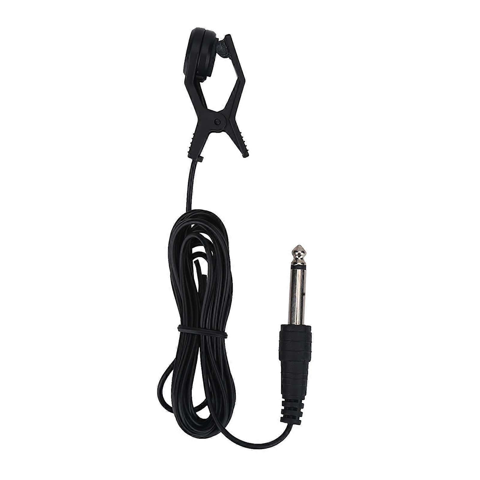 Clips for Pickup Microphone Voice Pickup for Tuner Instruments Black 6.2mm Interface Long Cable, Violin Microphone Pickup, Microphone Pickup