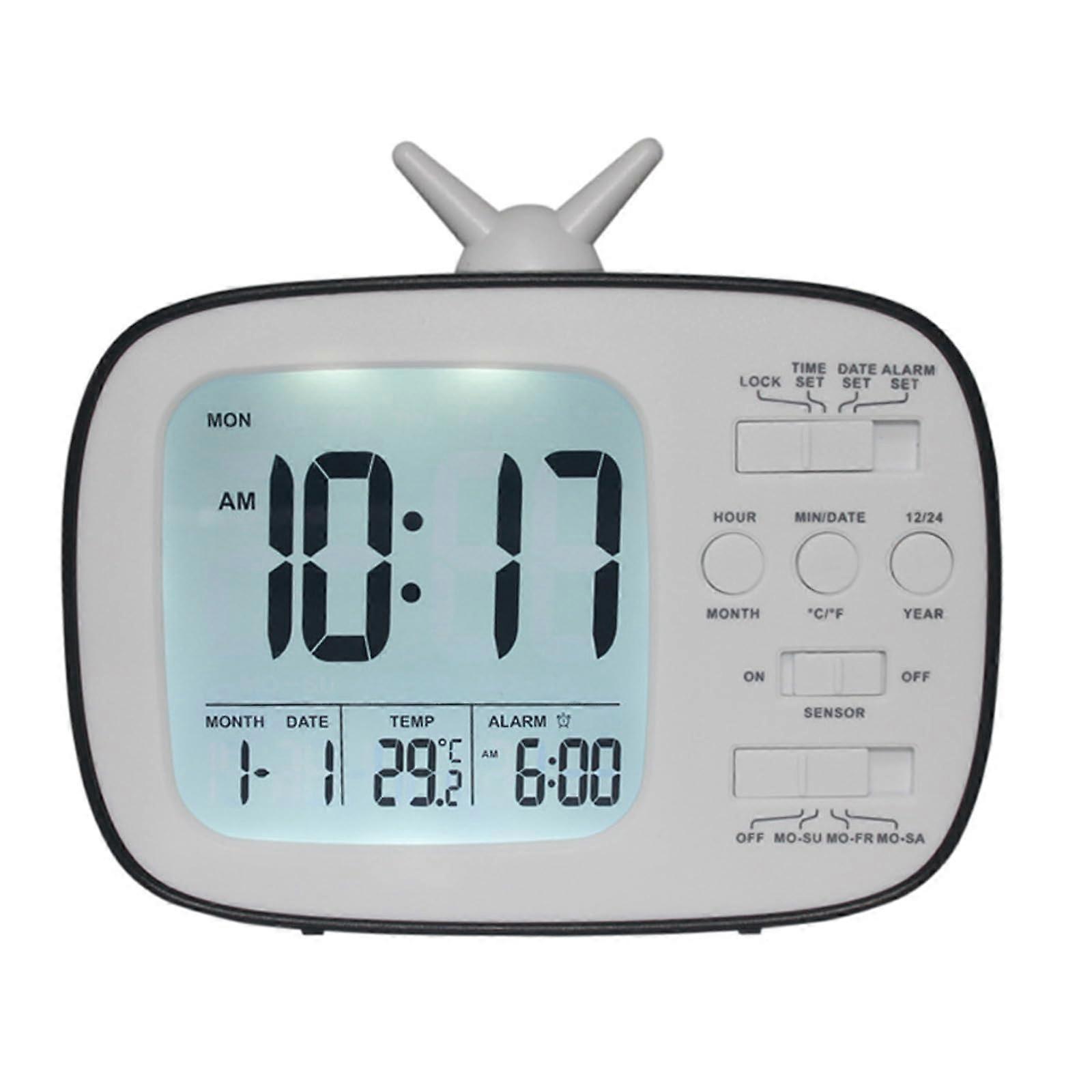Digital Alarm Clock for Kids - LED Display Wake-Up Clock for Students, Bedside, Dorm, Battery Operated, Lightweight Design