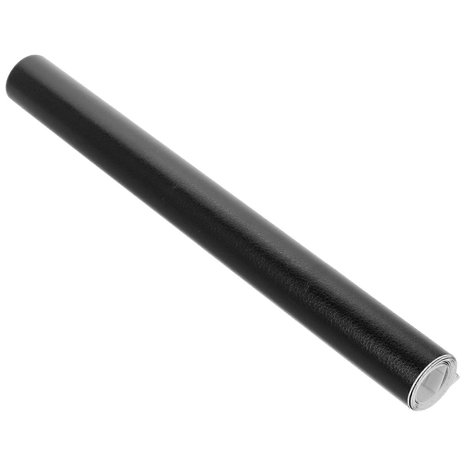 Vehicle Wrap Textured PVC Film Car Dashboard Protection Luxurious Look Black 100x30x0.1cm Interior Upgrading 1Pack