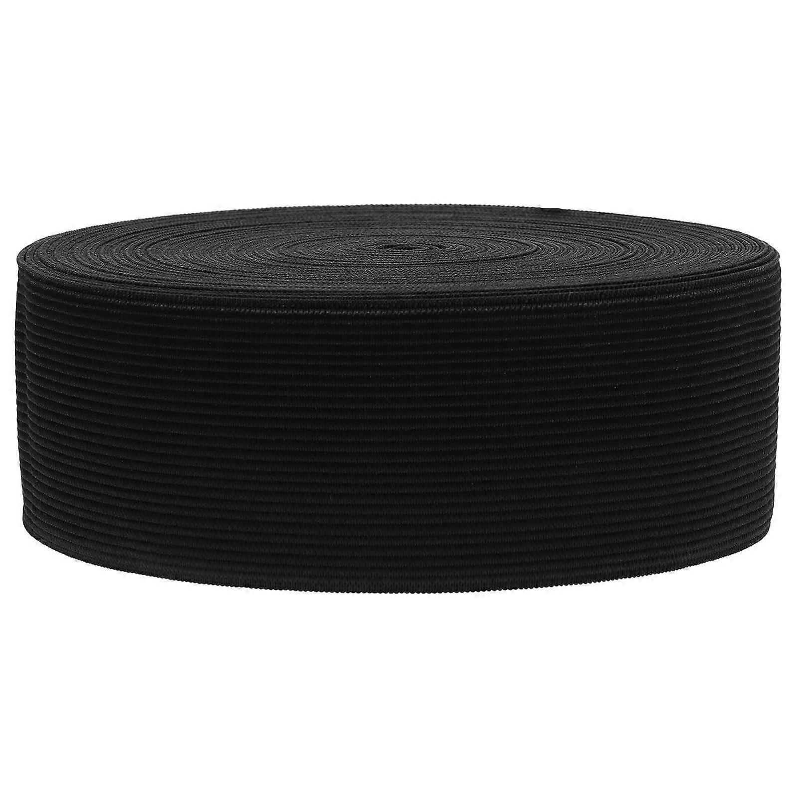 Wide Elastic Straps For Sewing Black Elastic Band For Clothes High Elasticity Cord Thick Design Stretchy Fit 1 Roll