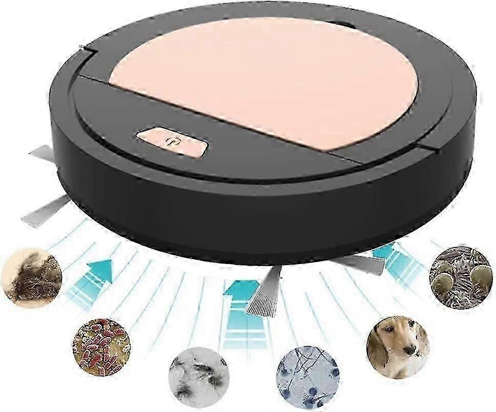 Billige Boden Wischroboter Staubsauger 3 In 1 Automatische Ultra-Thin, Leichte Wiederaufladbare, Schwarz
