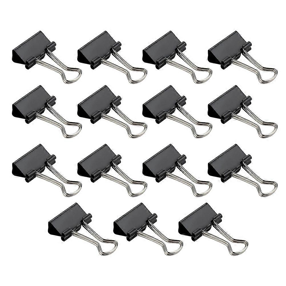 Black Clips Metal Binder Clips School Use General Users 36Pcs