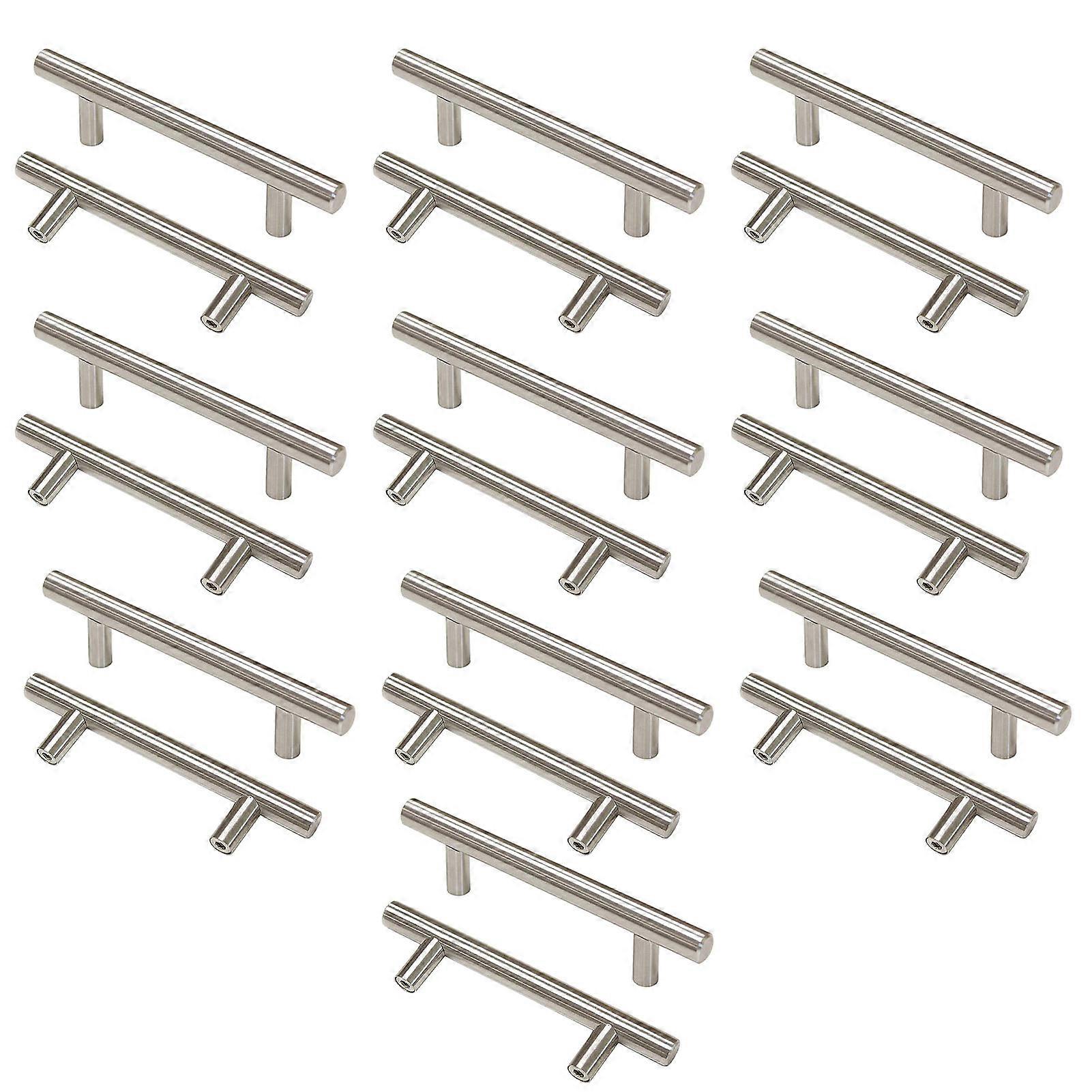 20Pcs T Shape Glass Door Handle Rust Proof Decorative Robust Practical Push Pull Cabinet Door Handle