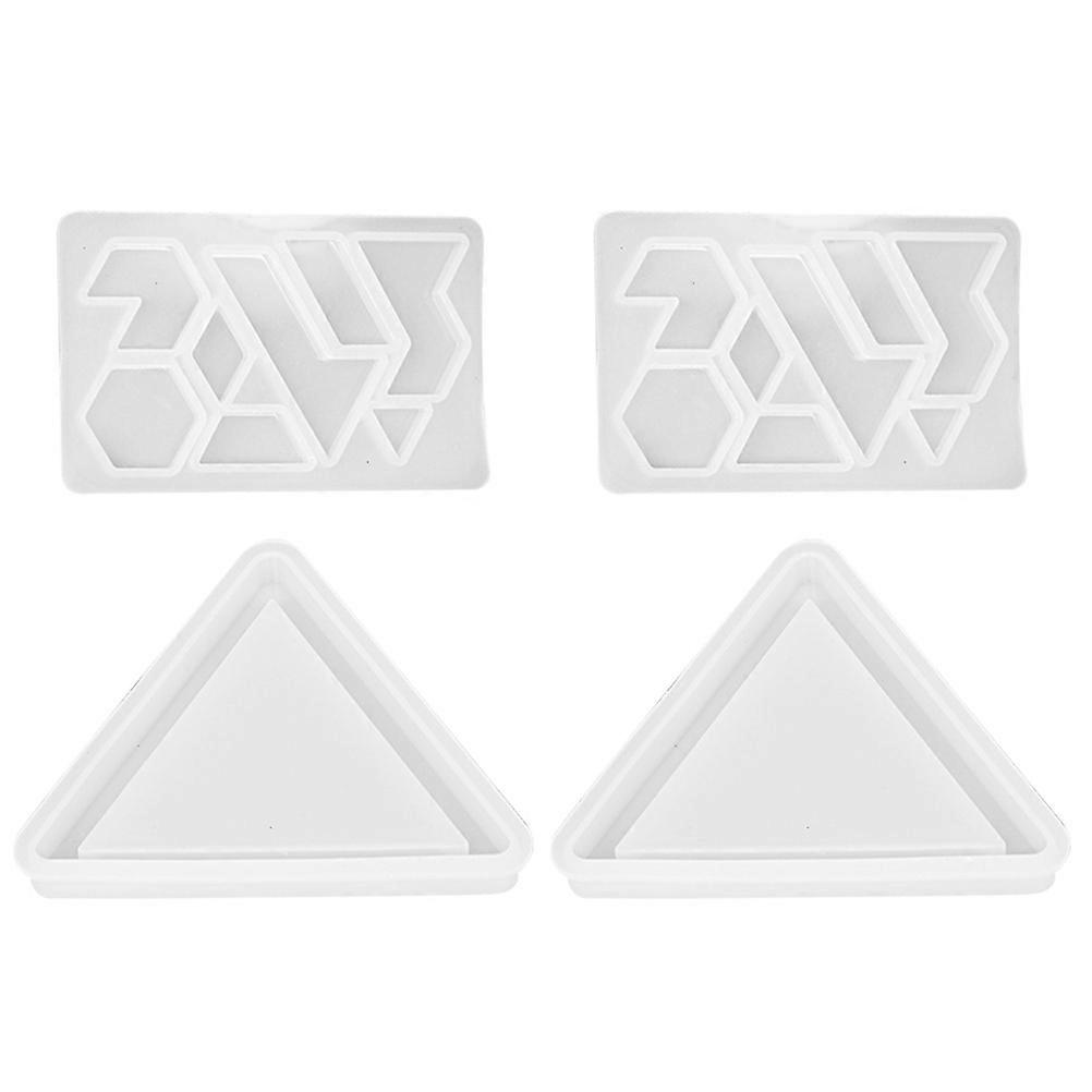 Resin Puzzle Maker Molds For Puzzle Crafts Rectangular Shape 11.00X7.00X1.60cm 2 Sets