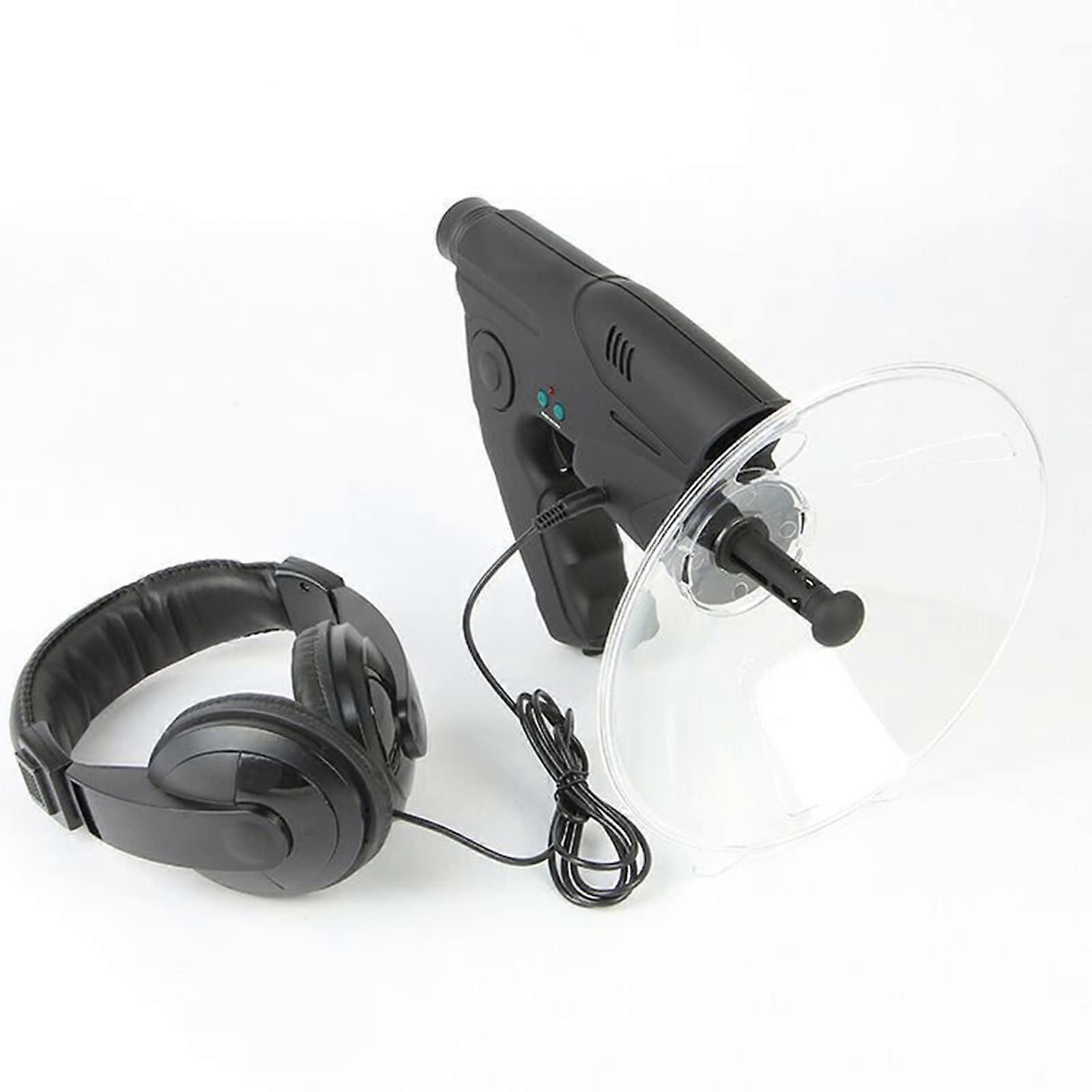 Parabolic Microphone 8x Magnification for Bird Listening, Remote Sound Amplifier, Spy Equipment for Walls Up to 300 Feet