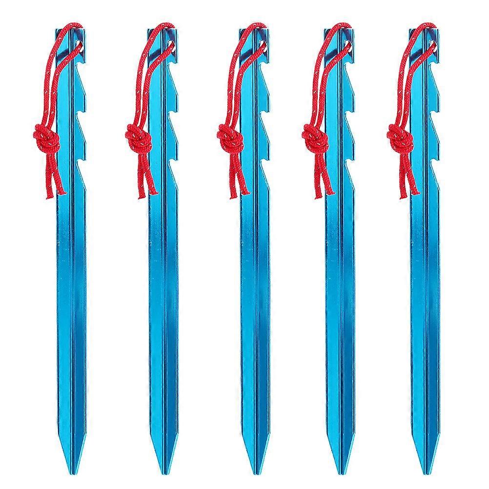Tent Spikes Aluminum Alloy Triangular Support Peg For Tents Ground Sand Snow Ice Easy To Pull Out 5Pcs