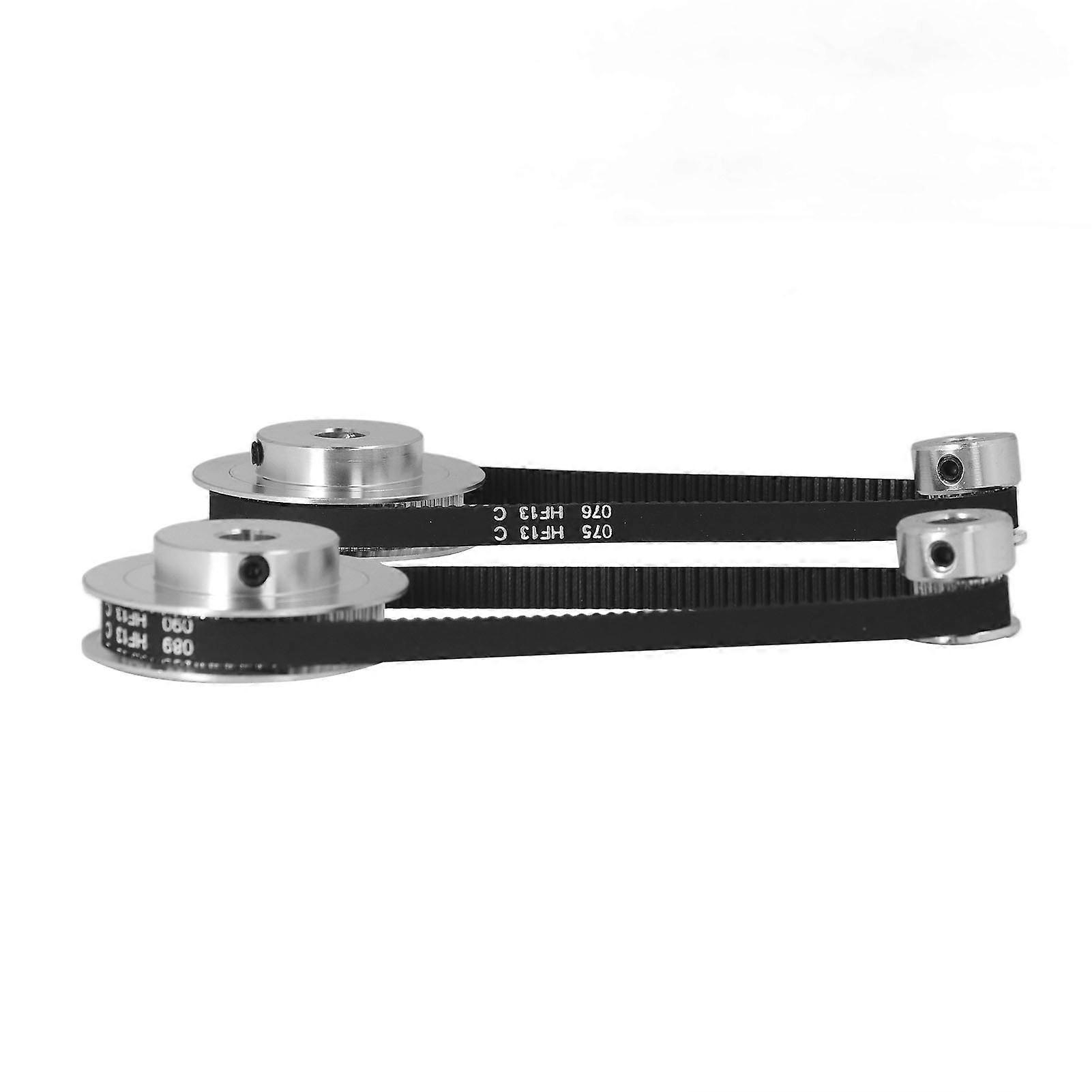 Timing Pulley Set 20 Teeth 60 Teeth Aluminum Synchronous Wheel with 280mm Length 6mm Width Timing Belt for 3D Printer 8mm/0.3in Bore